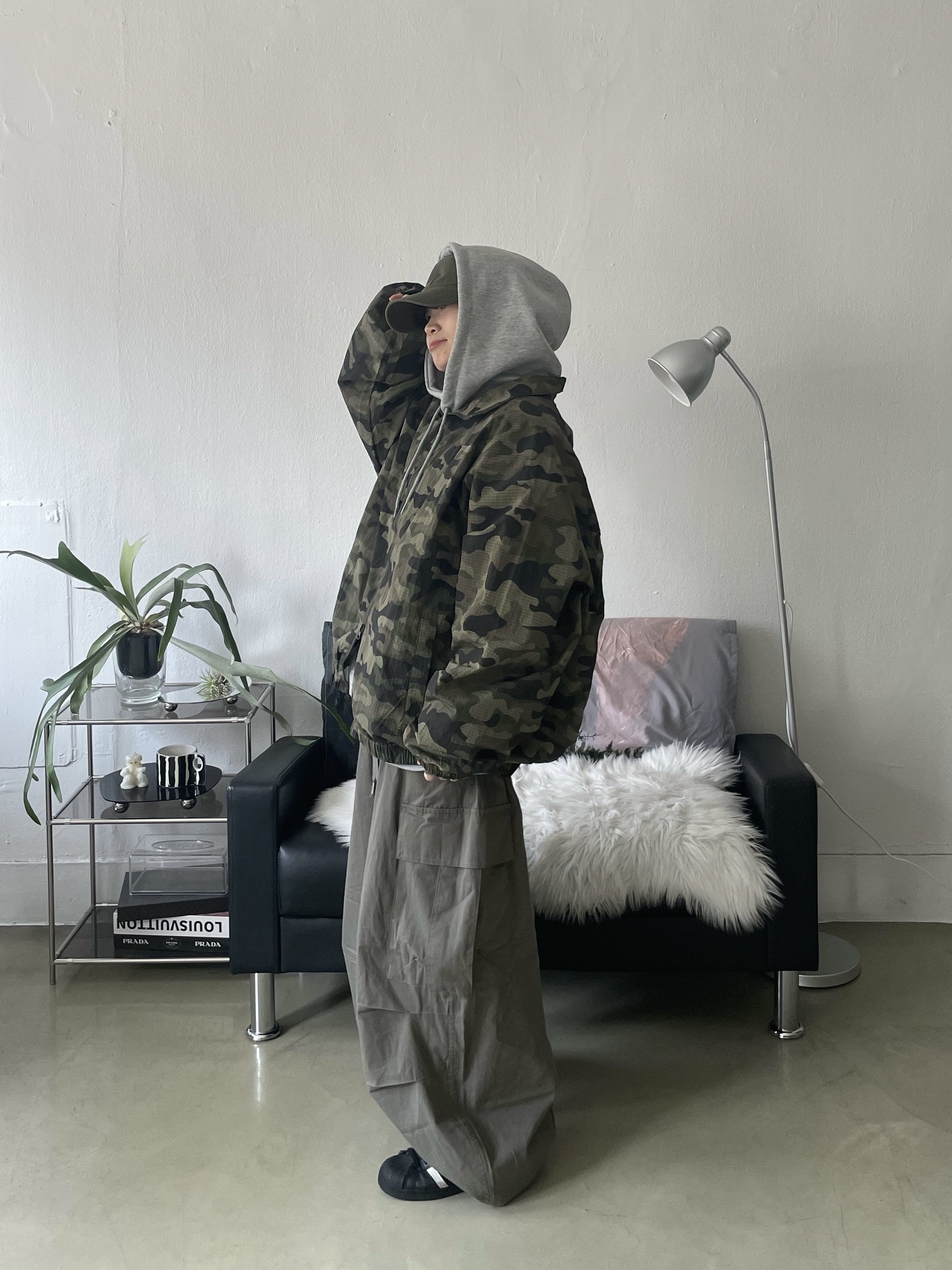 Carhartt Canvas Cap Army Green, Adidas Superstar Core Black White 착용 스타일 - 3