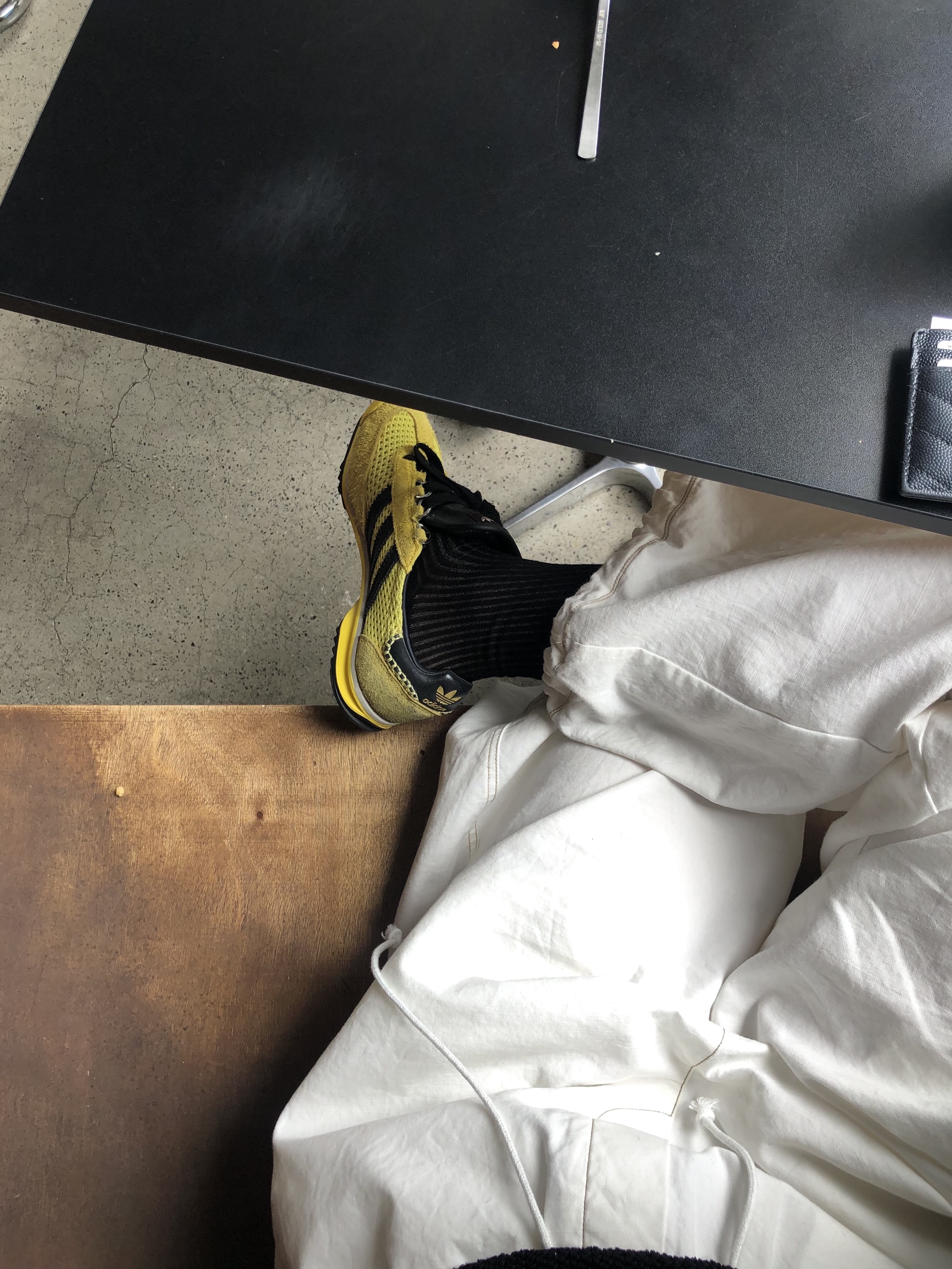 Adidas x Wales Bonner SL 76 Yellow Core Black, New Balance 509 Black 착용 스타일 - 1