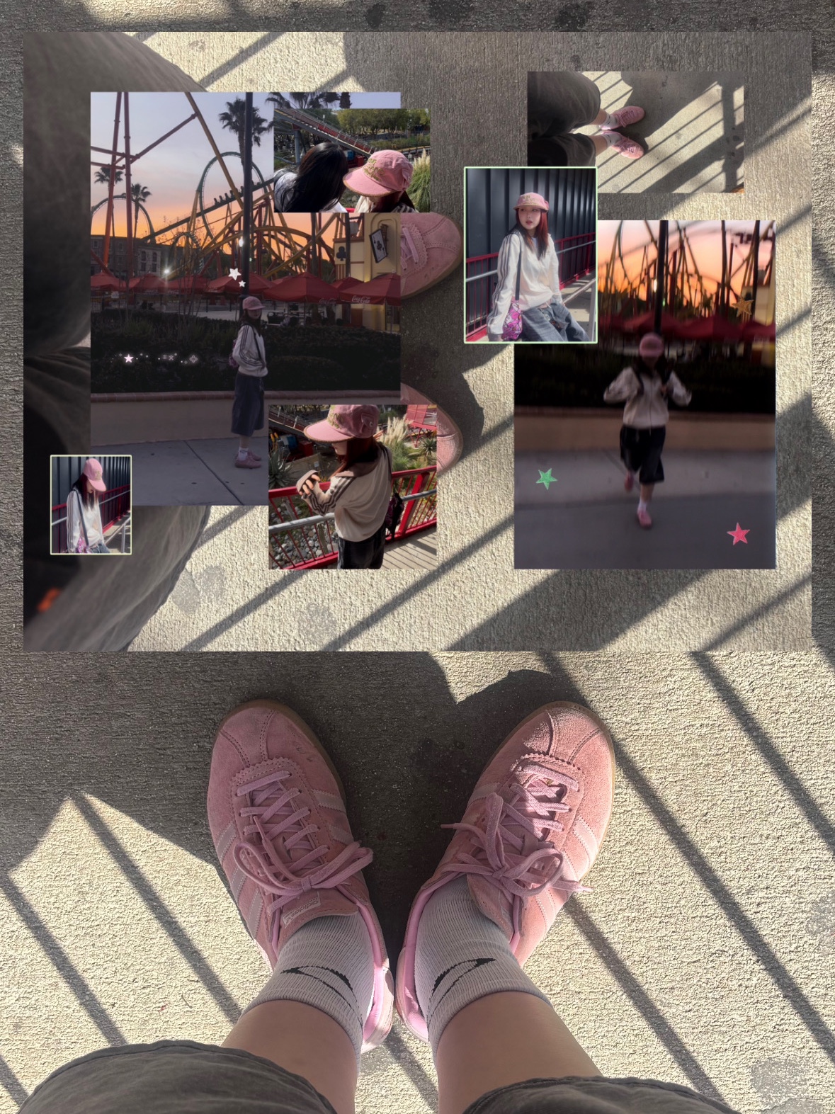 Adidas Bermuda Glow Pink, Problemallways The Sand Collector Pocket Camp Cap Green 착용 스타일 - 4