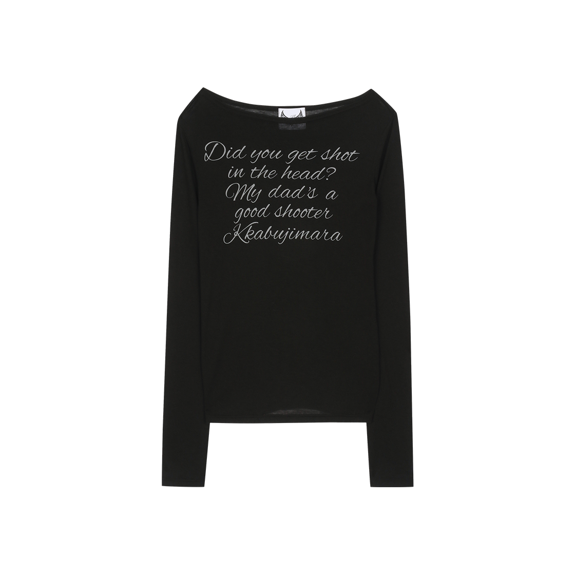 길라 아카이브 레터링 시어 롱 슬리브 블랙