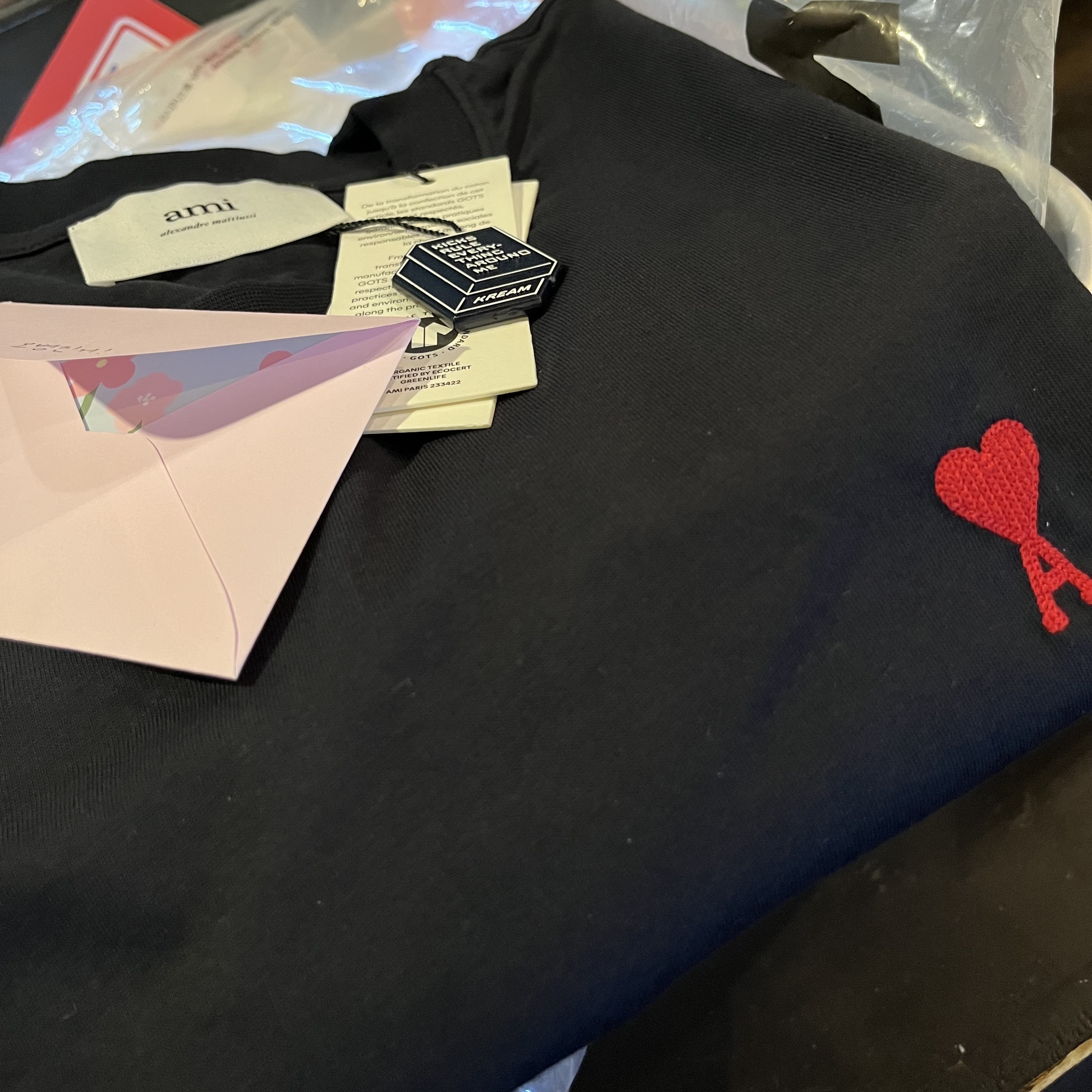 AMI de Coeur T-Shirt Black 착용 스타일