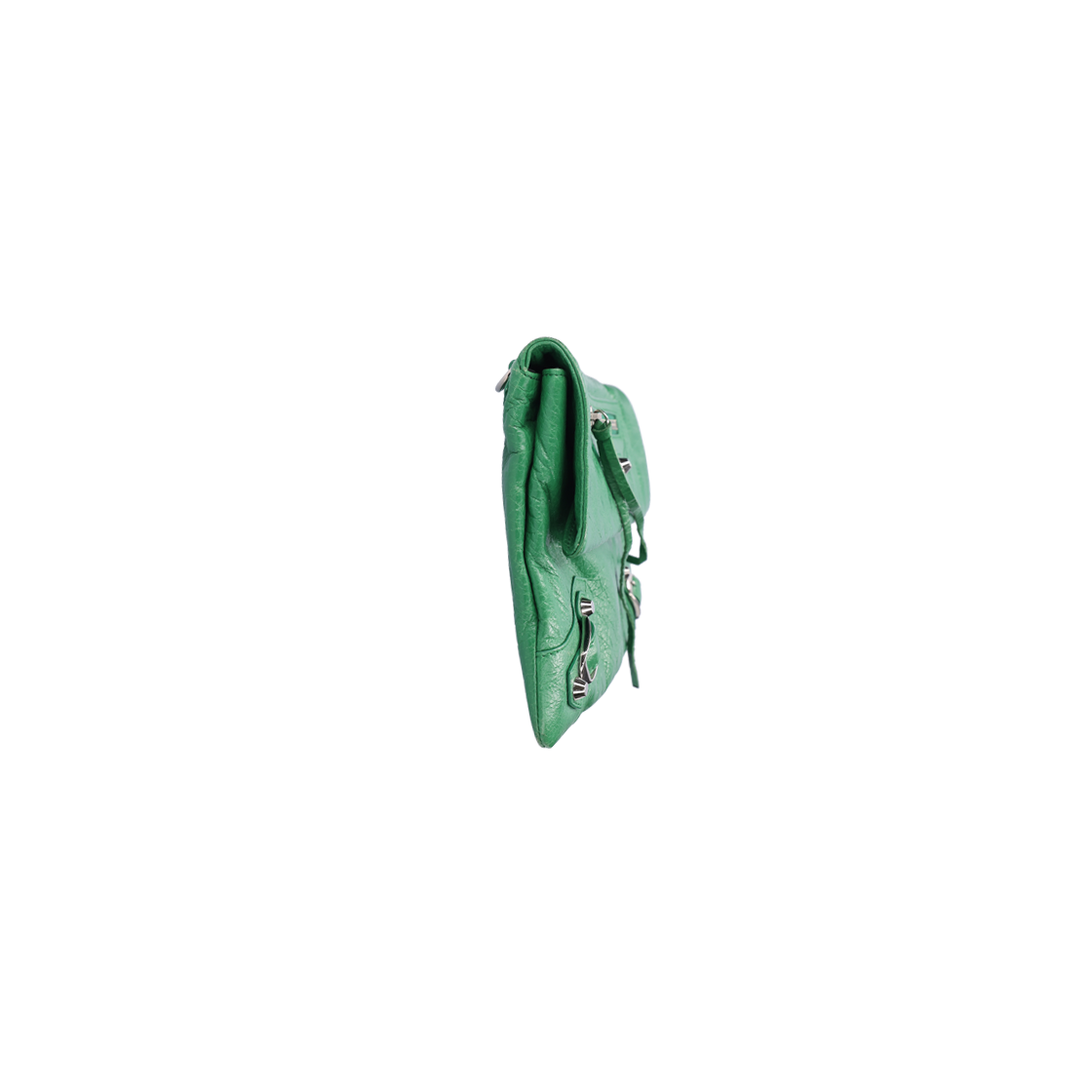 438768 Balenciaga Apple Green Leather Envelope Clutch - #4