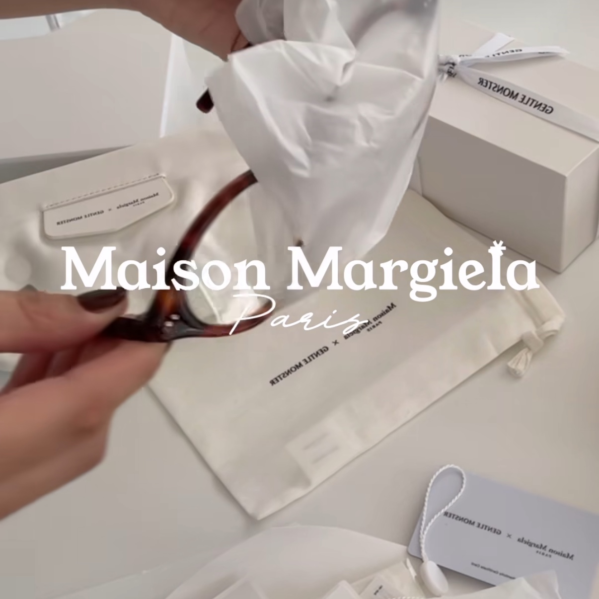 Gentle Monster x Maison Margiela MM111 Tortoiseshell Clear 착용 스타일 - 3