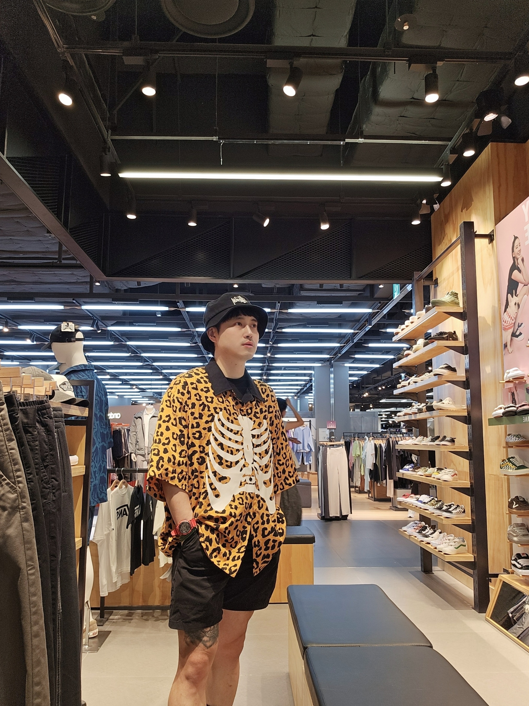 반스 스케이트 하프캡 블랙 착용 스타일 - 7
