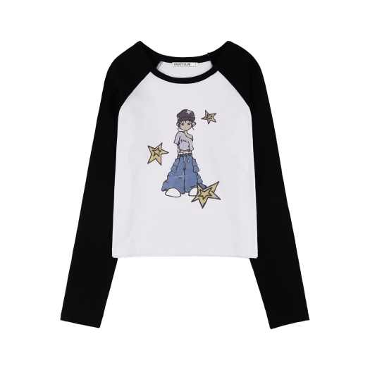 팬시클럽 3-WAY 도트 레이어드 롱슬리브 그레이 | FANCY CLUB