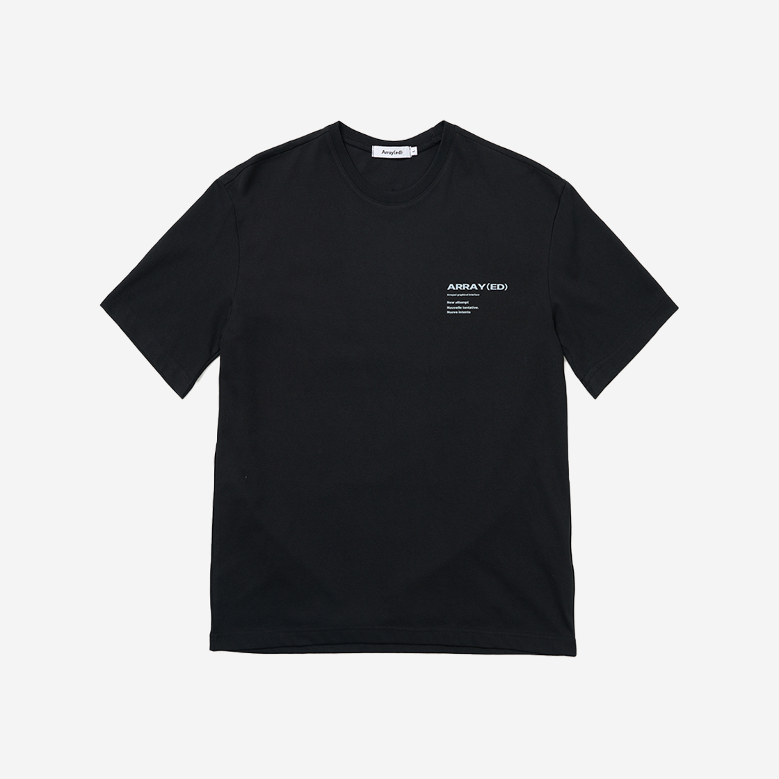 어레이드 블루 그레이 큐브 티셔츠 블랙(Arrayed Blue Gray Cube T-shirt Black) - 2