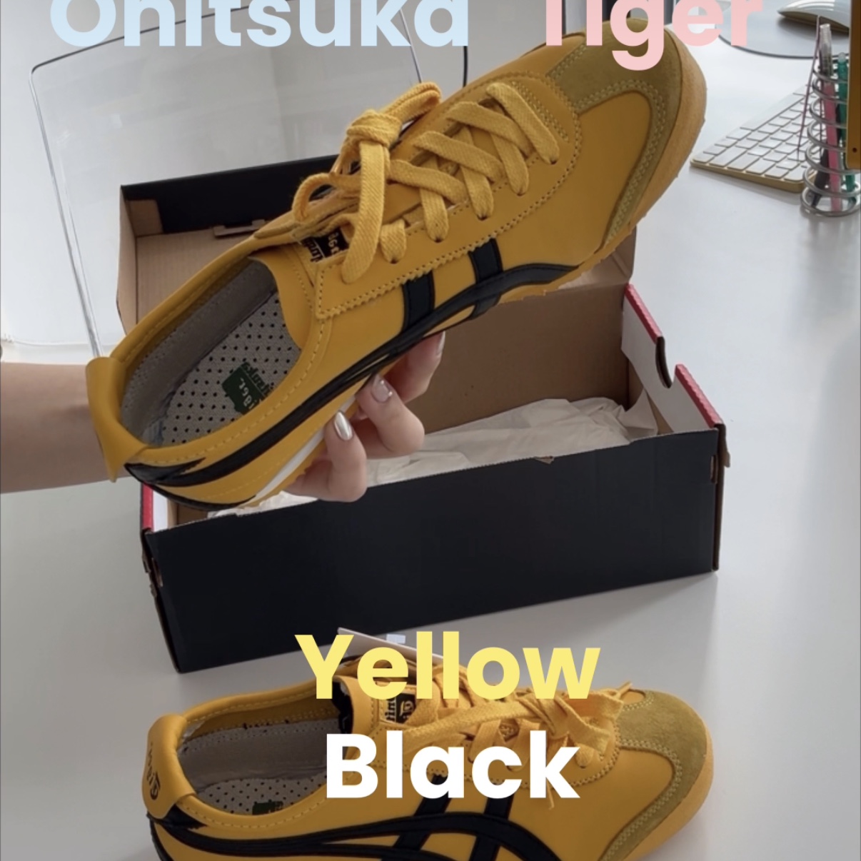 Onitsuka Tiger Mexico 66 Yellow Black 착용 스타일