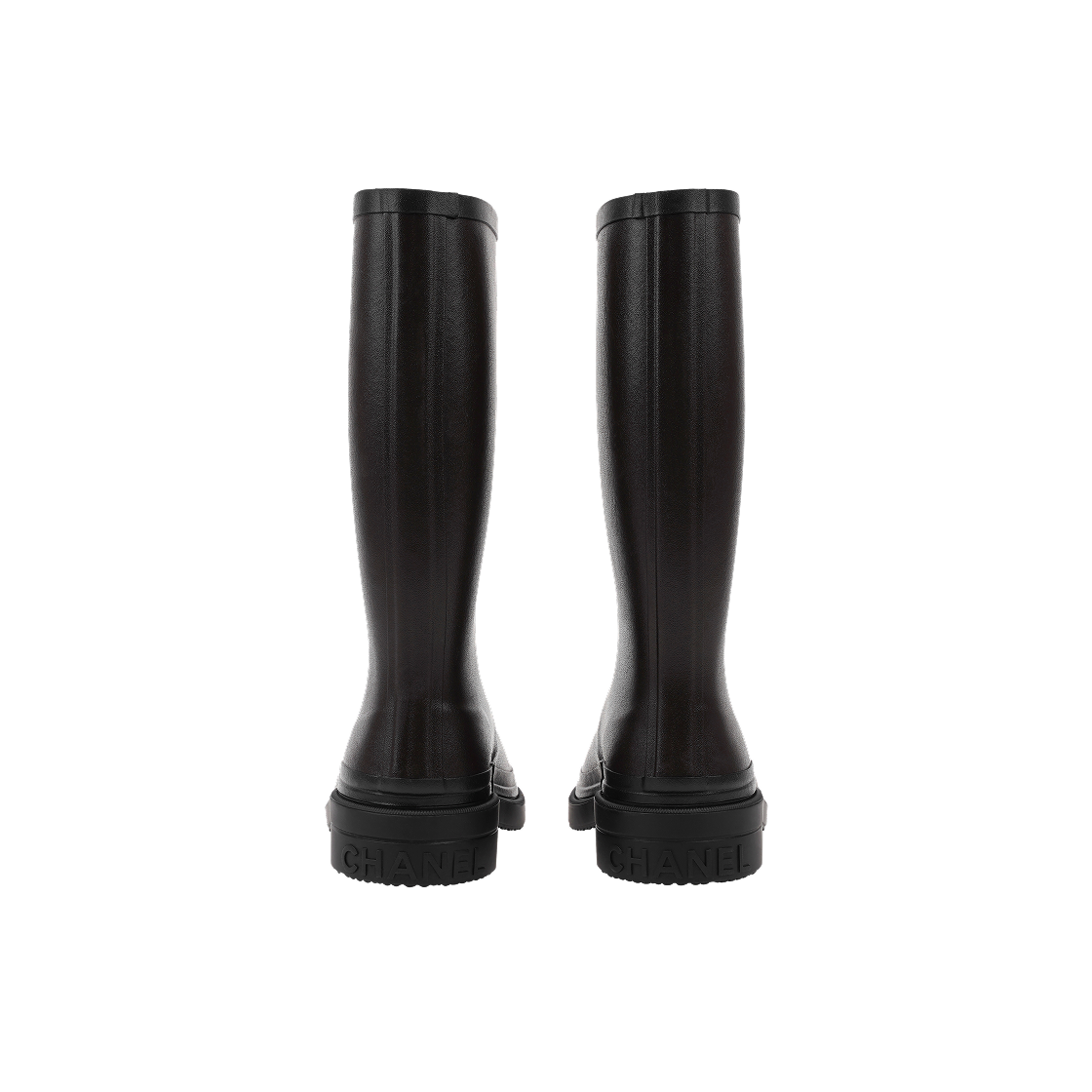 G45838-B17440-NZA88 (W) Chanel High Boots Caoutchouc & Dark Brown - #6
