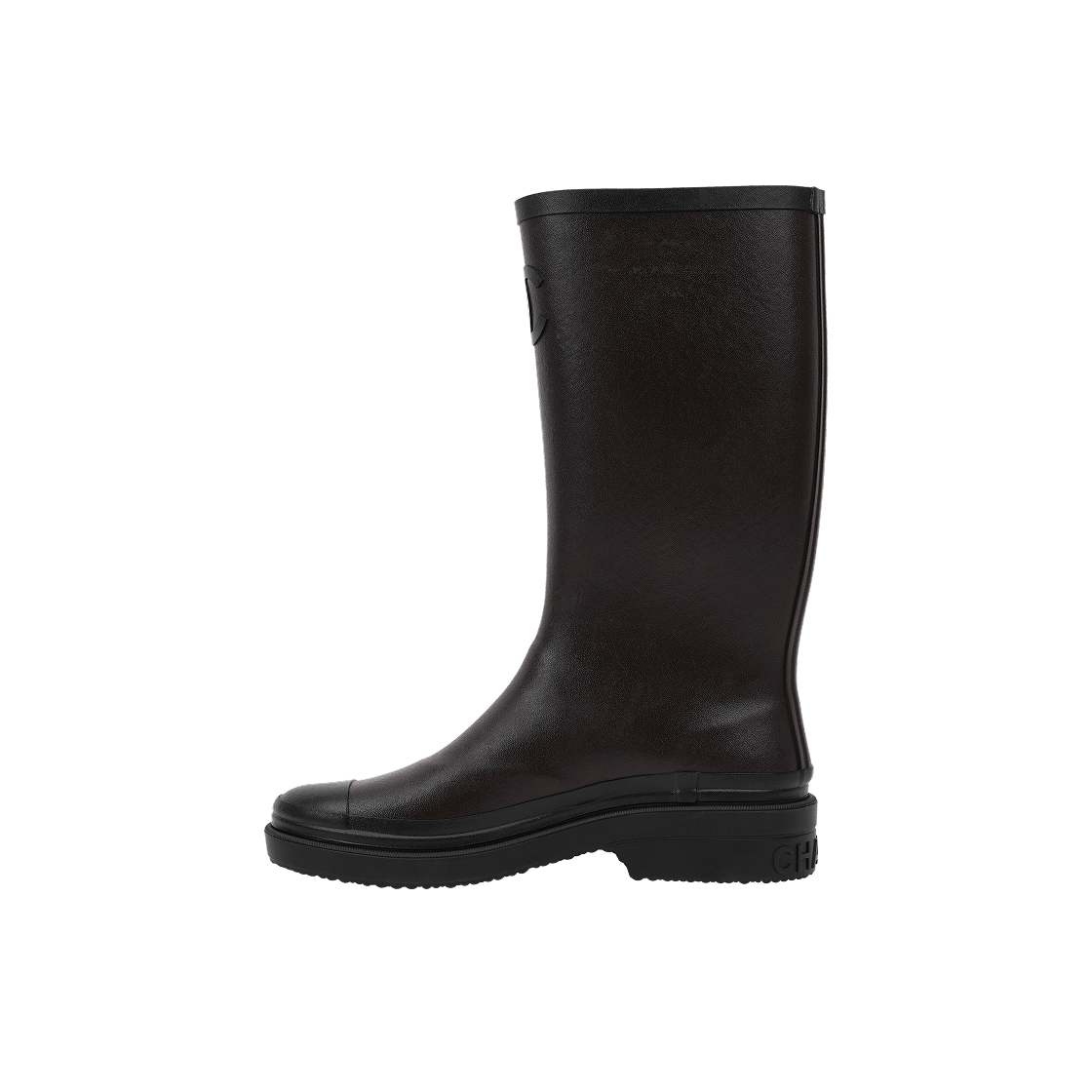 G45838-B17440-NZA88 (W) Chanel High Boots Caoutchouc & Dark Brown - #3