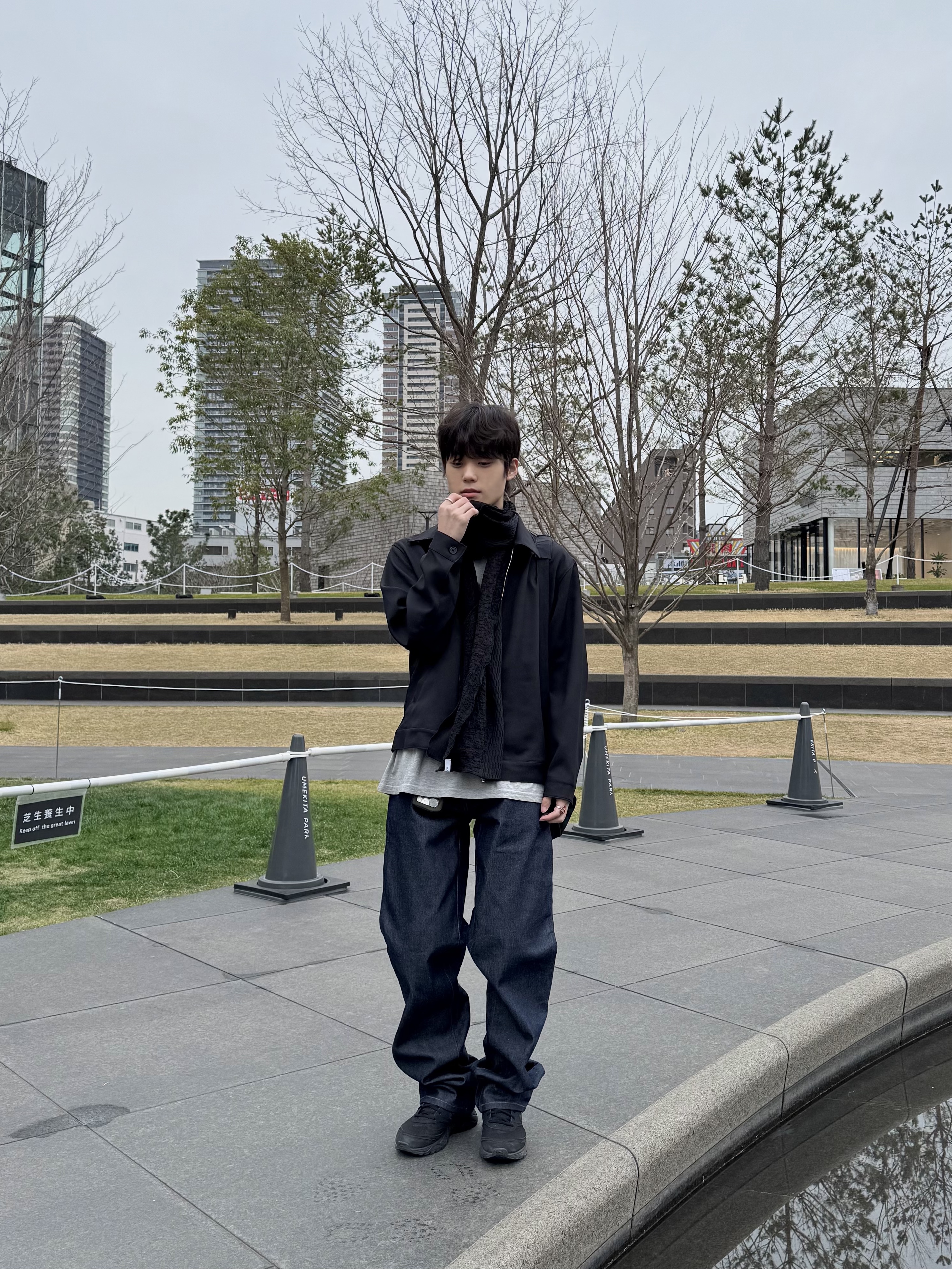Andersen Andersen Scarf Orange, Kapital 5G Wool Bone Short Cardigan Saxophone 착용 스타일 - 8
