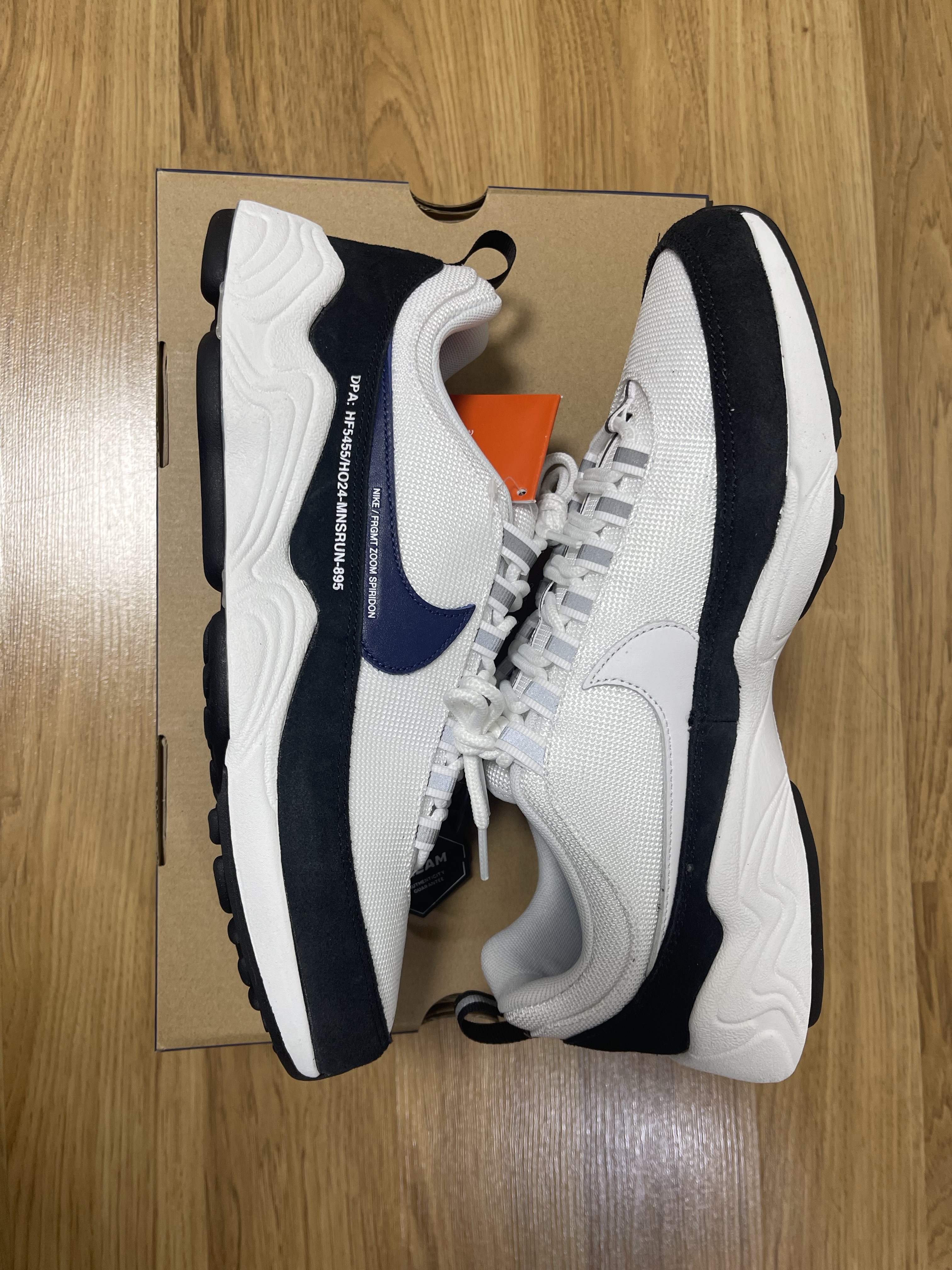 Nike x Fragment Air Zoom Spiridon Blue Void 착용 스타일 - 4