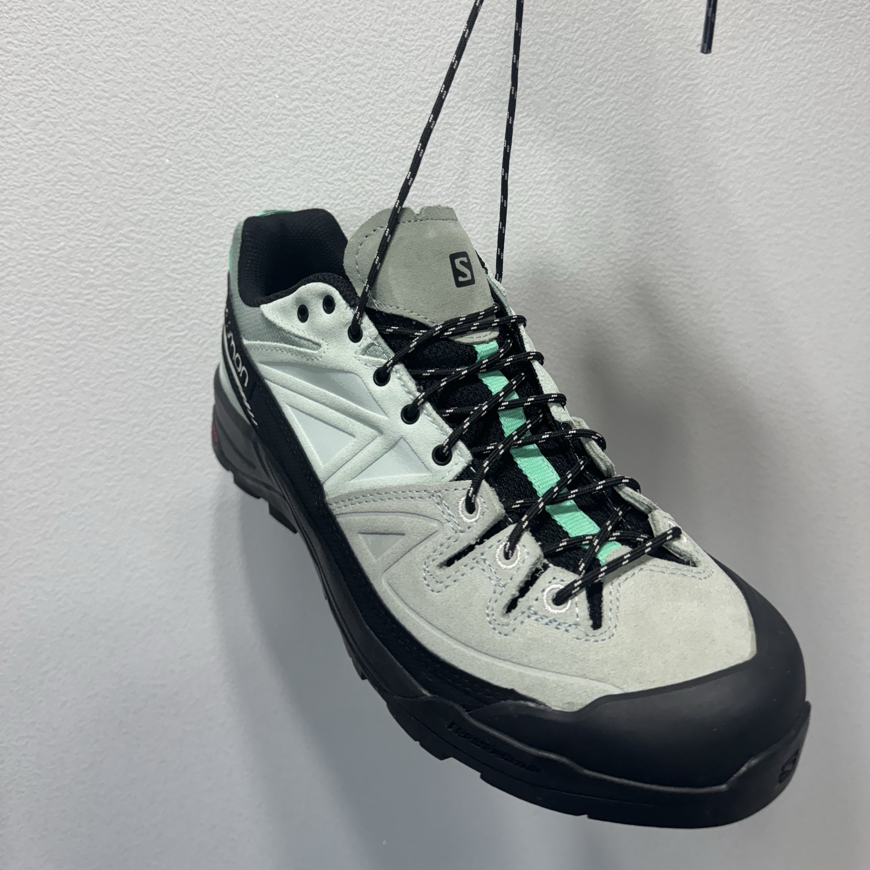 Salomon X-Alp Leather Black Green Milieu 착용 스타일 - 3