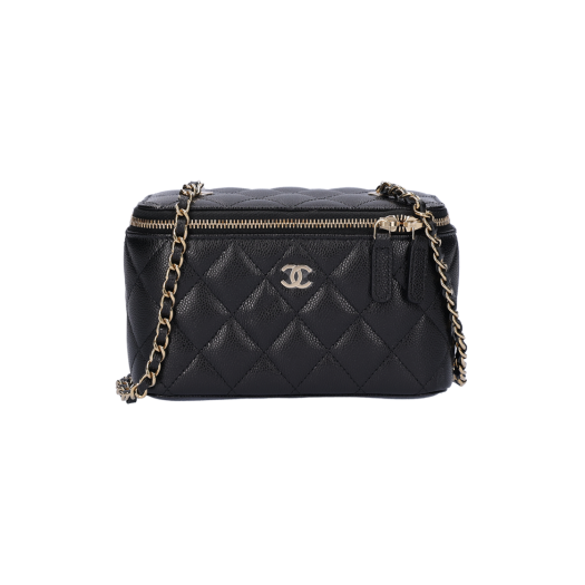 AP1341-Y33352-C3906/AP1341-B10583-C390 Chanel Small Classic Vanity with Chain Grained Calfskin & Gold Black