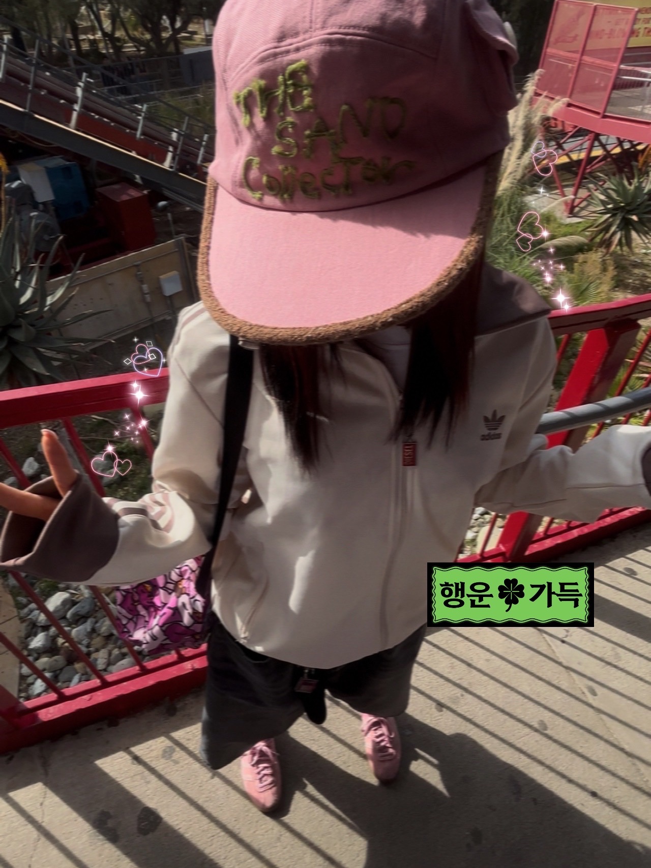 Adidas Bermuda Glow Pink, Problemallways The Sand Collector Pocket Camp Cap Green 착용 스타일 - 2