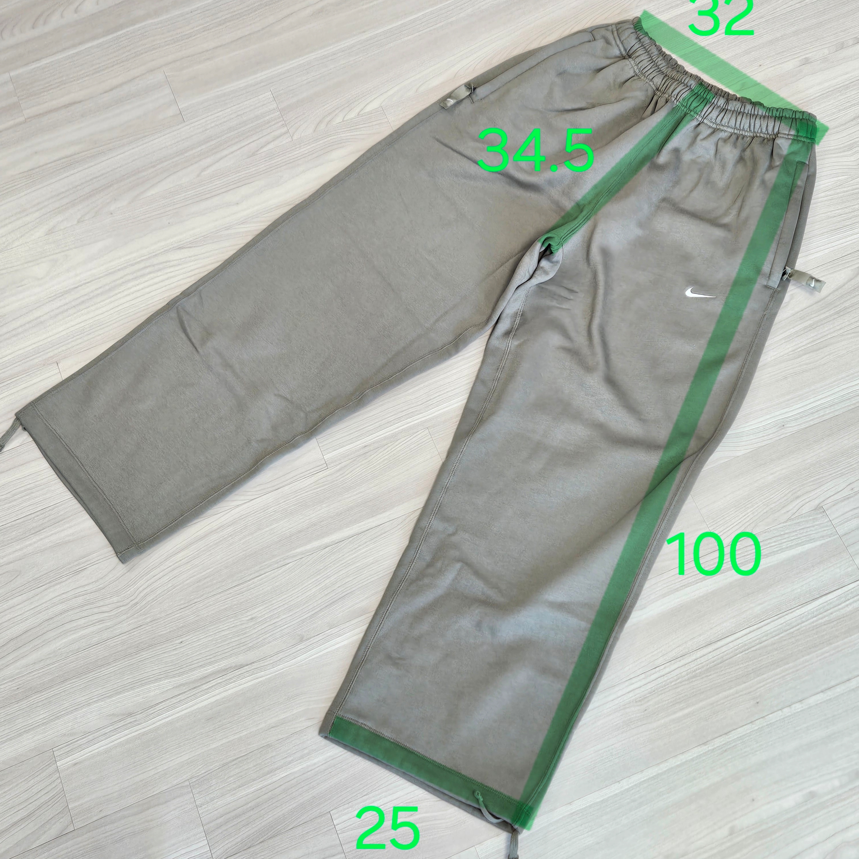 Nike NSW Swoosh Open Hem Fleece Pants Light Army White - Asia 착용 스타일