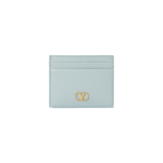 Valentino V Logo Signature Card Holder Sky Blue