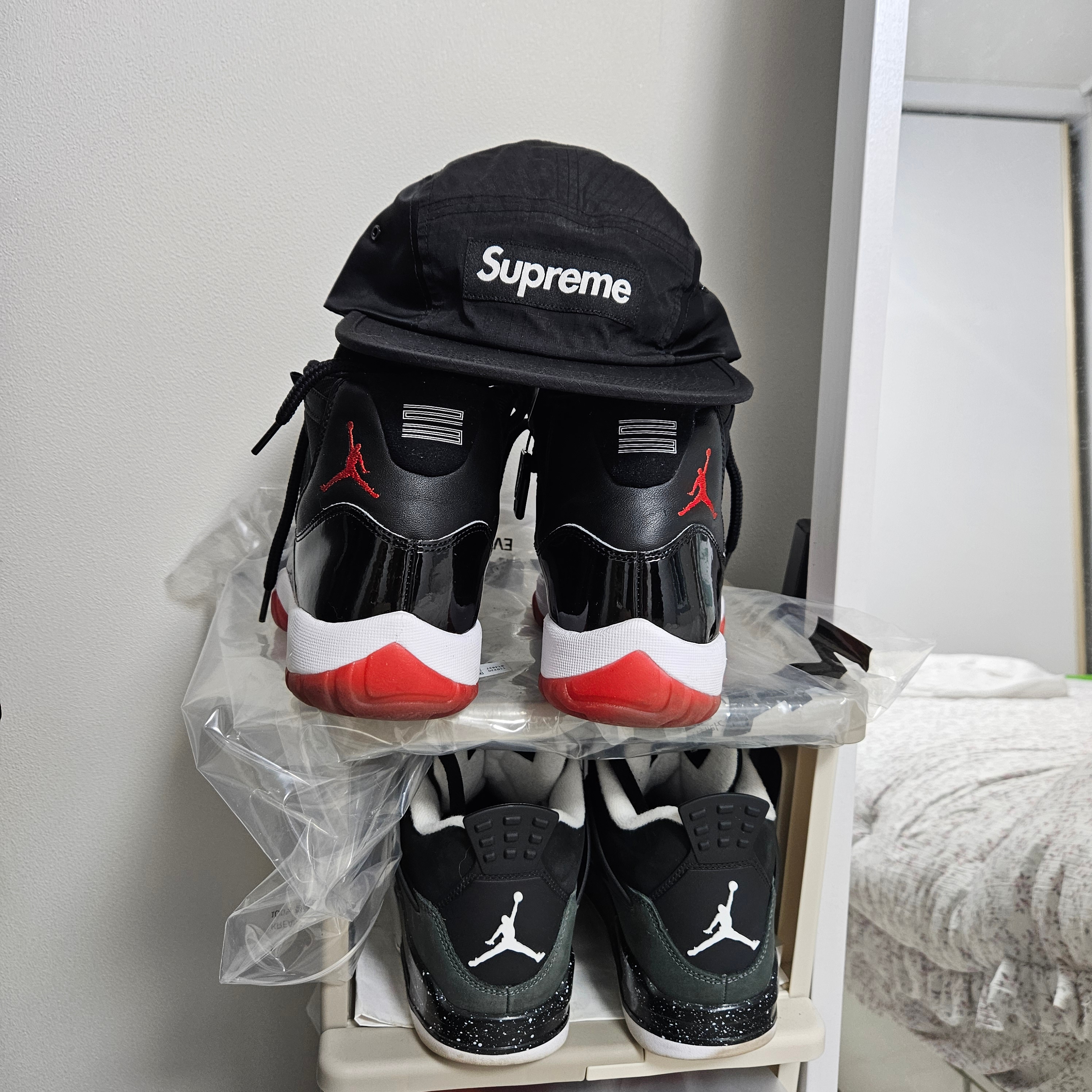 Supreme Waxed Ripstop Camp Cap Black - 24FW 착용 스타일
