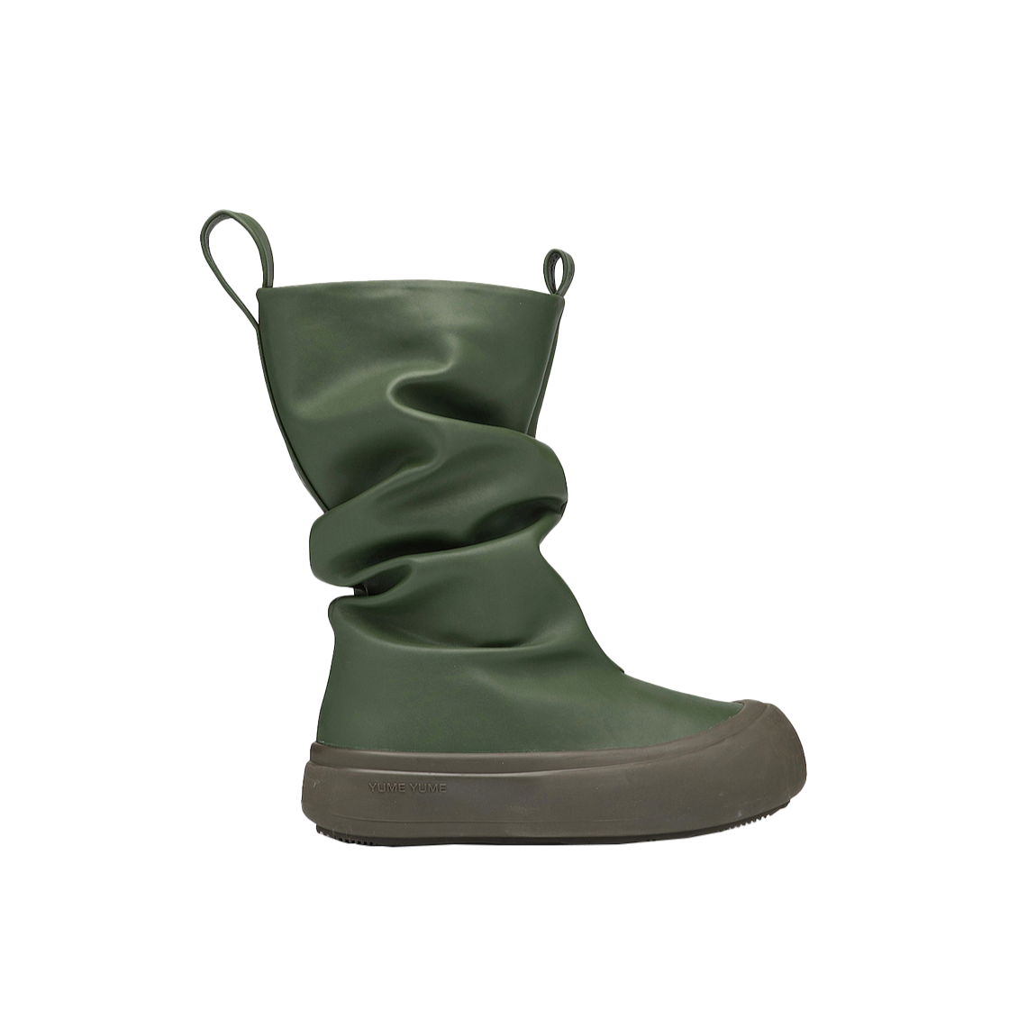 유메유메 로우 피셔맨 여성 미들부츠-카키