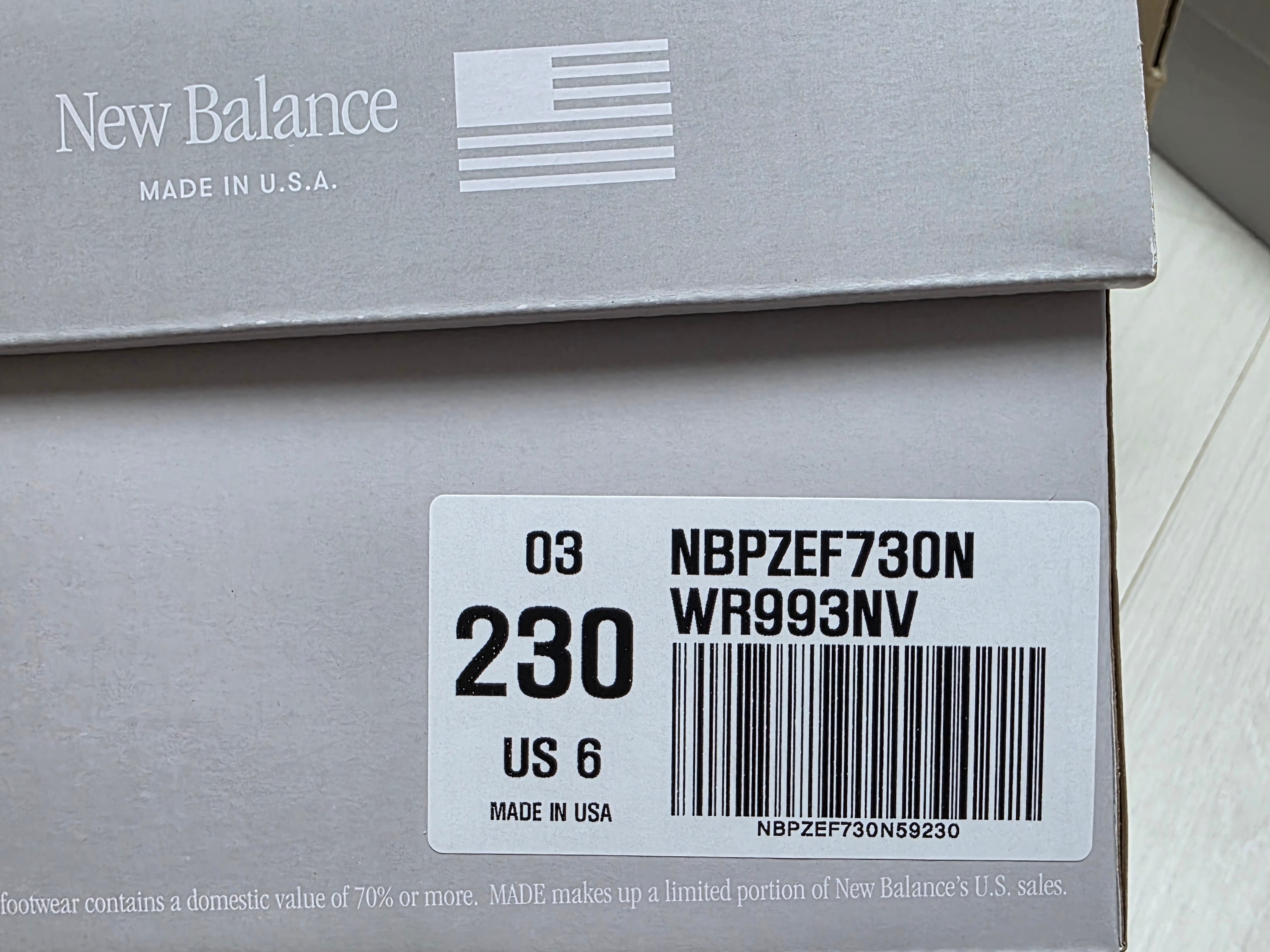 (W) New Balance 993 Made in USA Navy - B Standard 착용 스타일 - 5