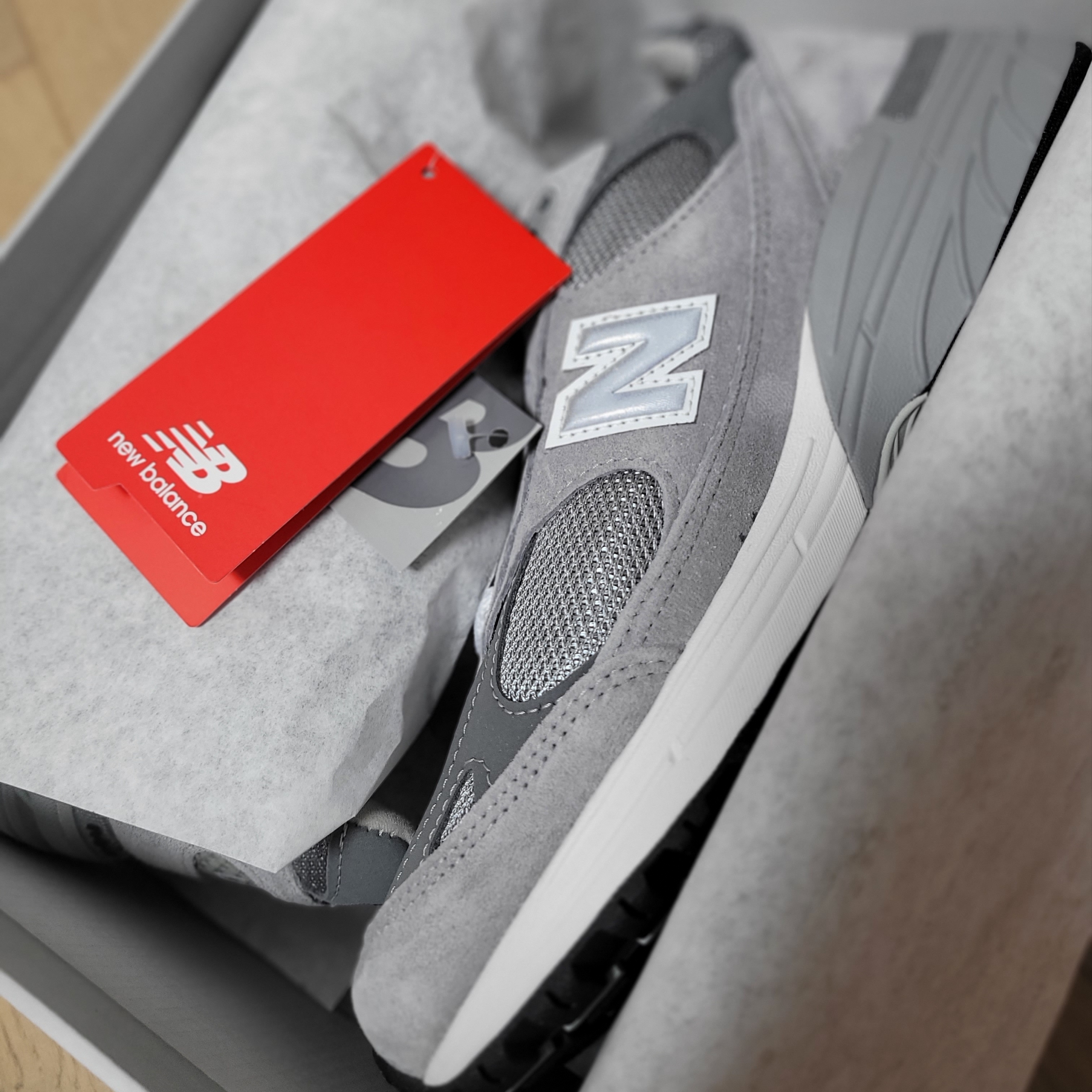 New Balance 993 Made in USA Grey - D Standard 착용 스타일 - 2