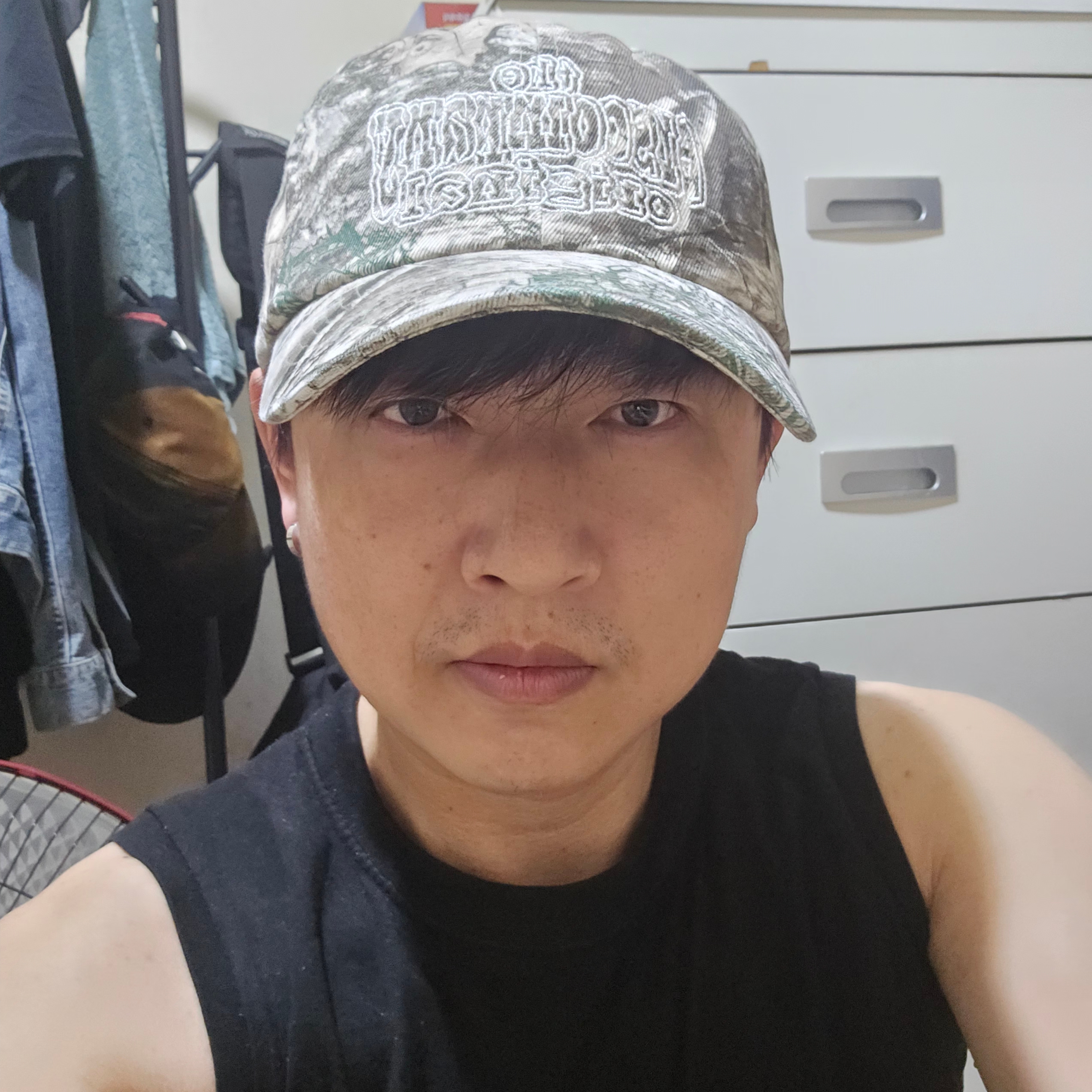 [KREAM 단독] ersco Original Logo Cap Realtree 착용 스타일