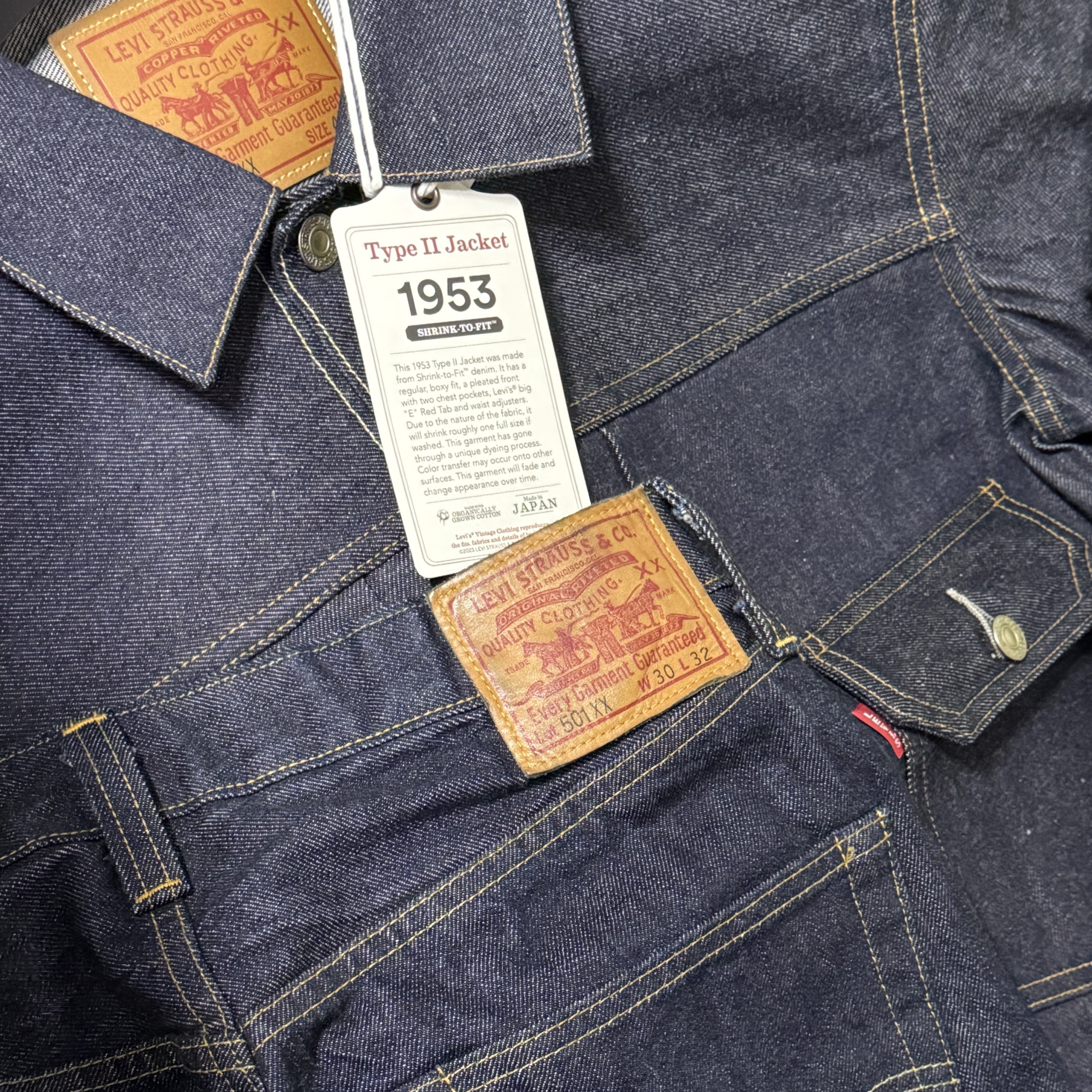 Levi's LVC 1953 TYPE II Jacket Rigid Indigo 착용 스타일