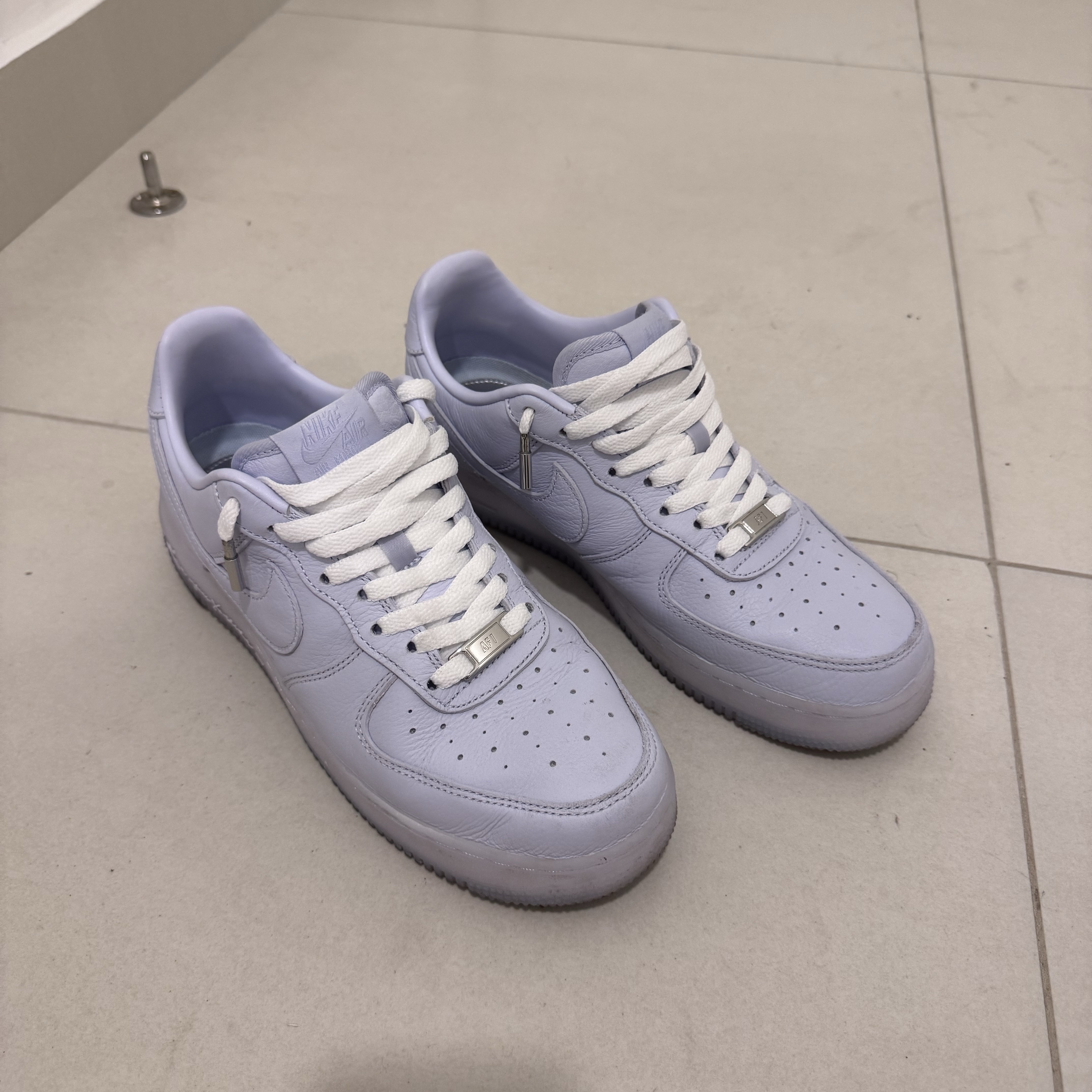 Nike x Drake Nocta Air Force 1 Low SP Certified Lover Boy Palest Purple Cobalt Tint 착용 스타일