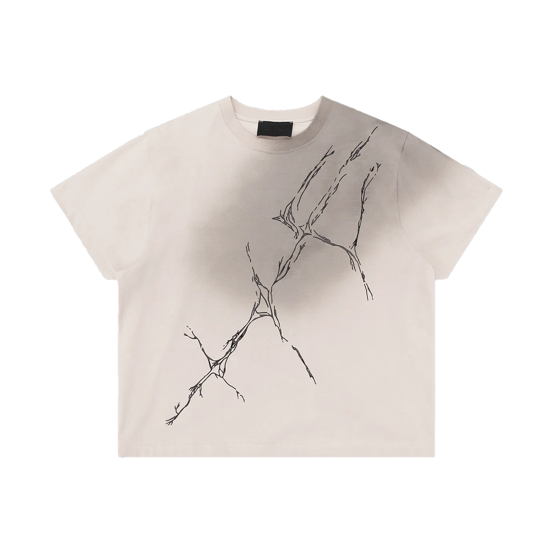 KM5ATSSHE05BG Heliot Emil Fluxus Tee Stone - 25SS