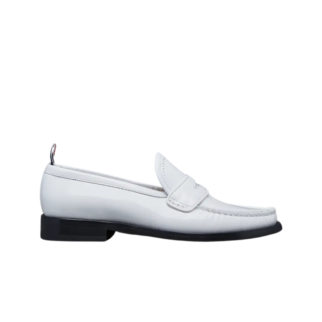 (W) 톰브라운 스파졸라토 플리츠 바시티 로퍼 화이트((W) Thom Browne Spazzolato Pleated Varsity Loafer White) - 1