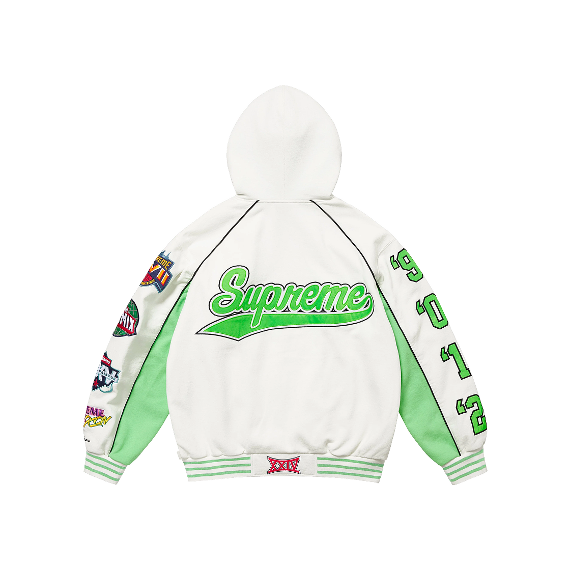 【Supreme】Playoffs Zip Up Hooded Sweatshirt★White★25SS★ Supreme Playoffs Zip Up Hooded Sweatshirt (SS25) - $198