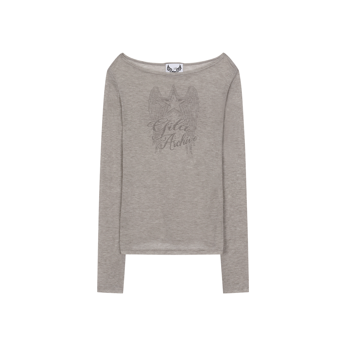 길라 아카이브 스타 윙 시어 롱 슬리브 그레이