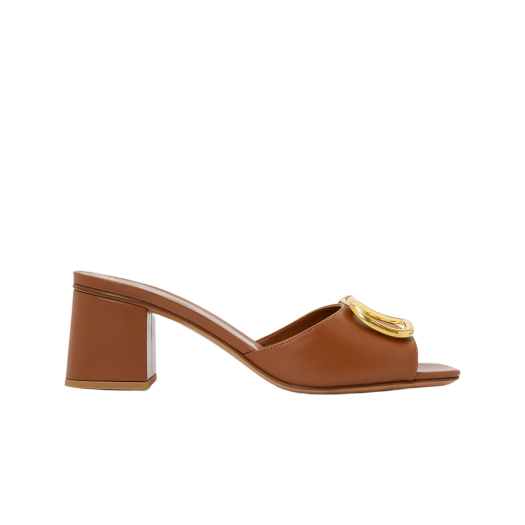 (W) Valentino V Logo Signature Sandal Brown