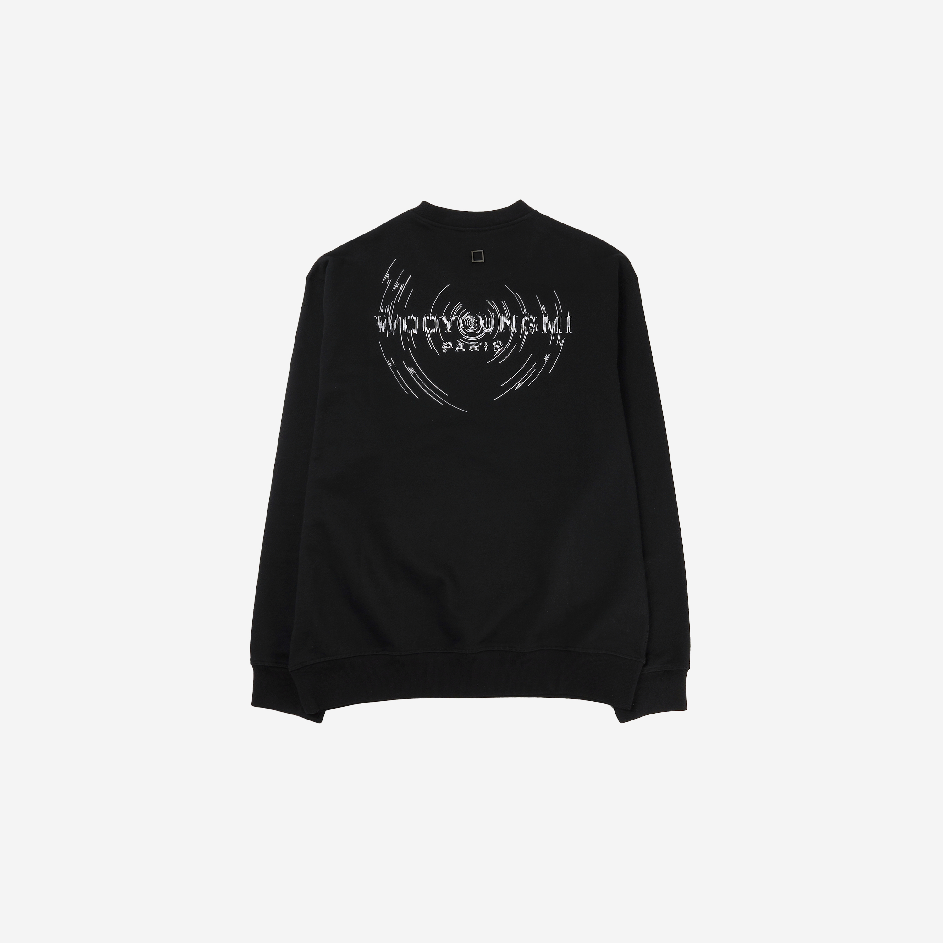 Wooyoungmi Wave Graphic Back Logo Sweatshirt Black - 24FW