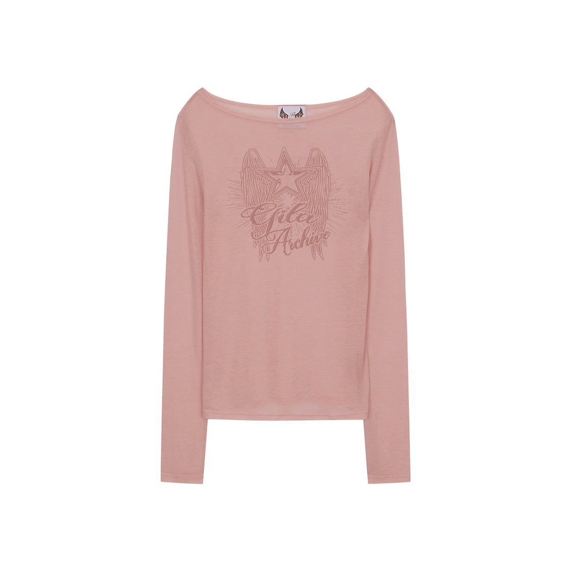 길라 아카이브 스타 윙 시어 롱 슬리브 핑크