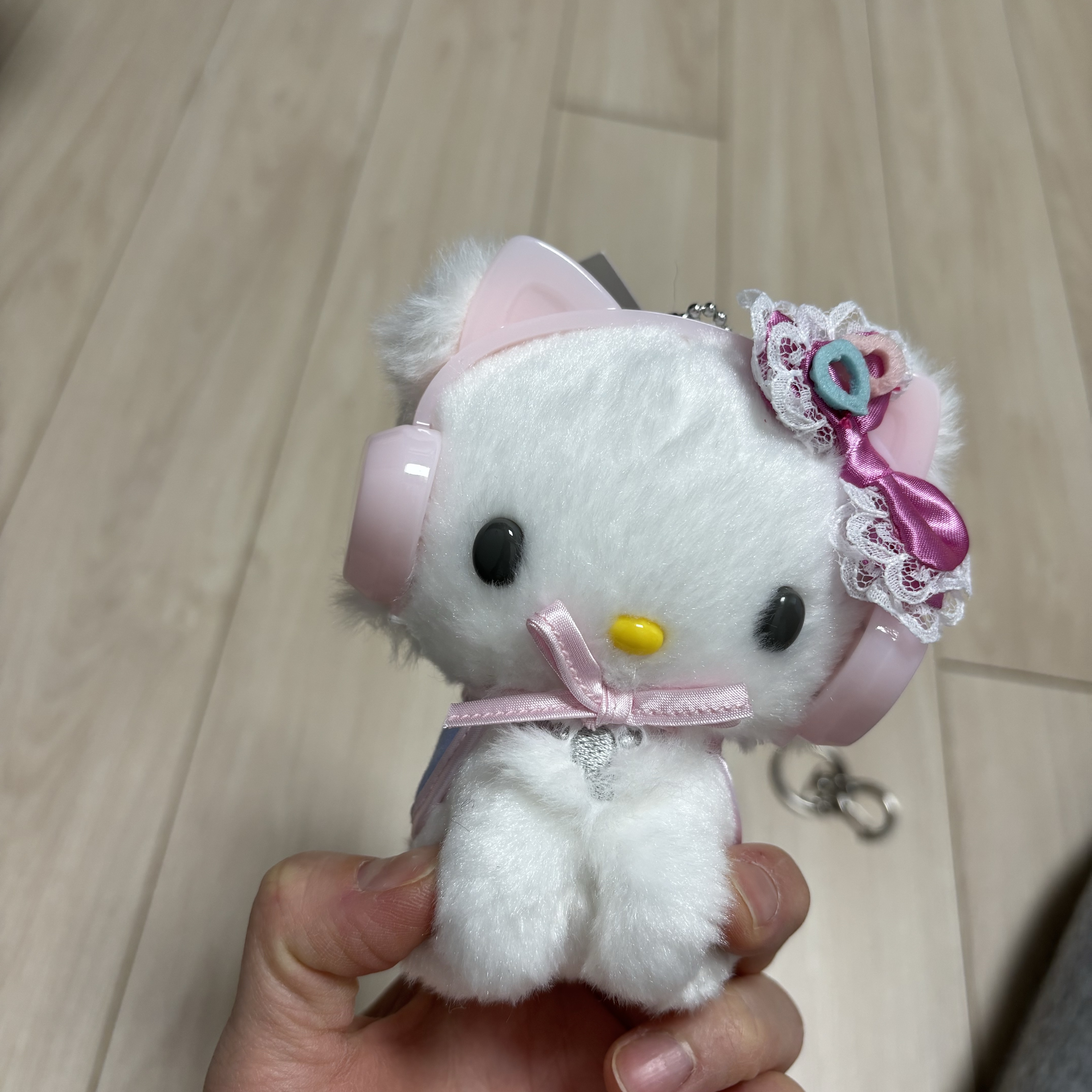 Sanrio Charmmy Kitty Our Heisei Pop Design Series Mascot Key Holder 착용 스타일 - 2