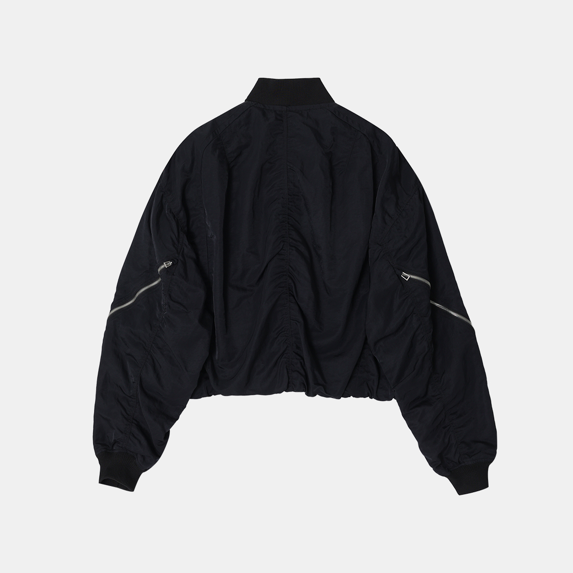 송지오 컬렉션 바이어스 컷 크롭 MA-1 블랙(Songzio Collection Bias Cut Crop Ma-1 Black) - 2
