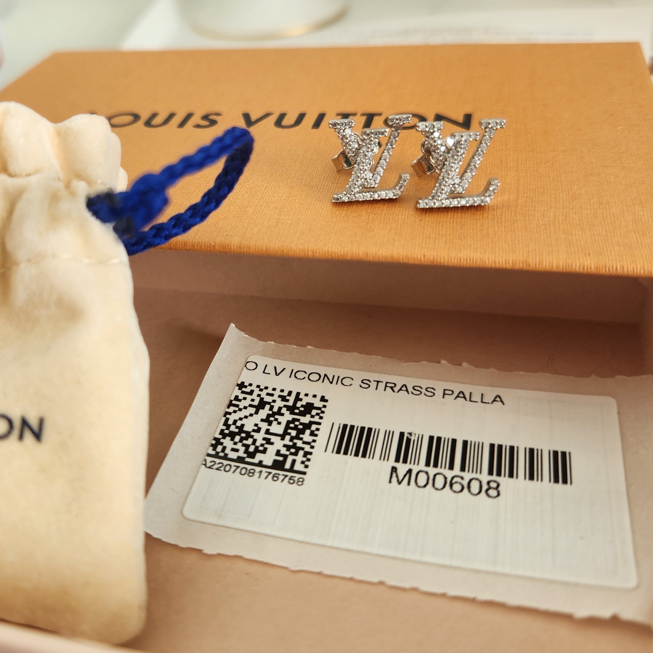 (W) Louis Vuitton LV Iconic Earrings Silver 착용 스타일 - 3