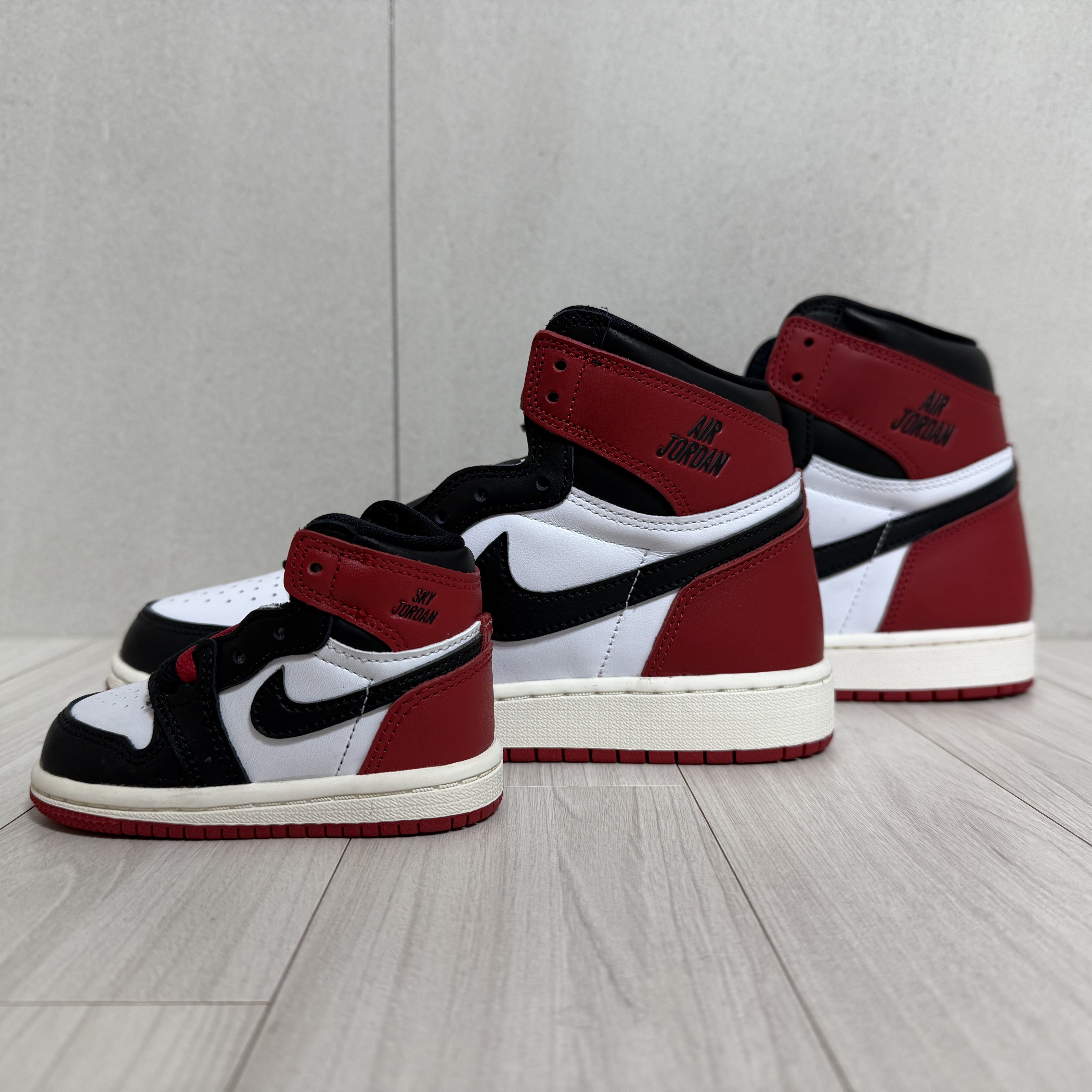 (TD) Jordan 1 Retro High OG Black Toe, (GS) Jordan 1 Retro High OG Black Toe 착용 스타일
