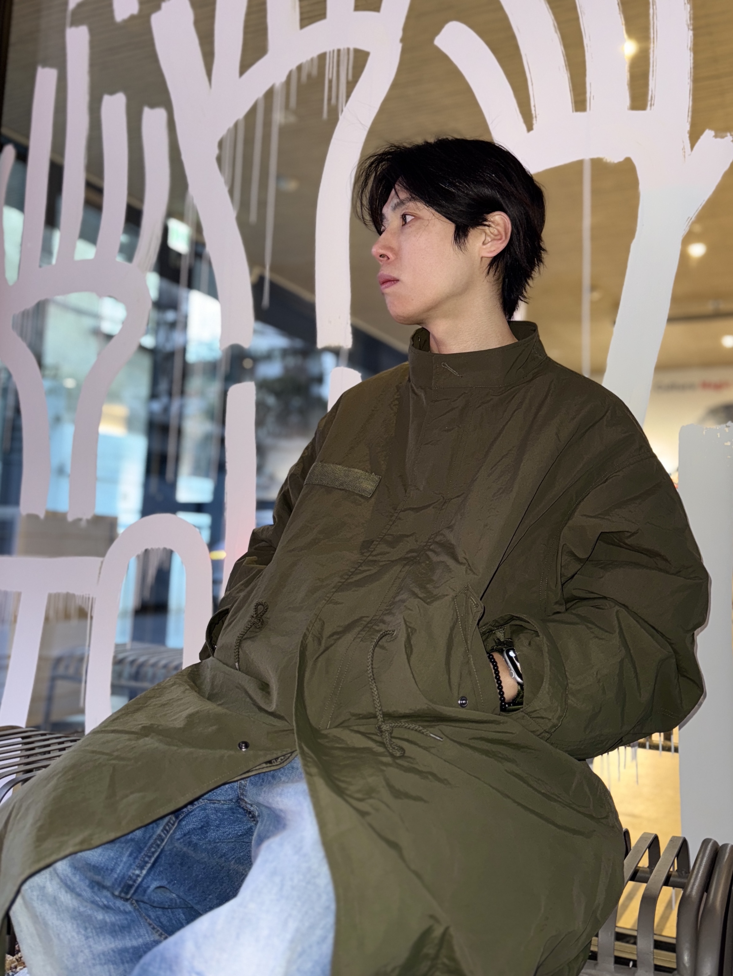 언더마이카 무.87 안티 Fxxking 로고 플레이 베이직 마이크로 코듀로이 스카프 블랙, 킨치 x 마이 네임 이즈 피터 옐로우 부츠 - 888 (a) 옐로우 착용 스타일 - 6