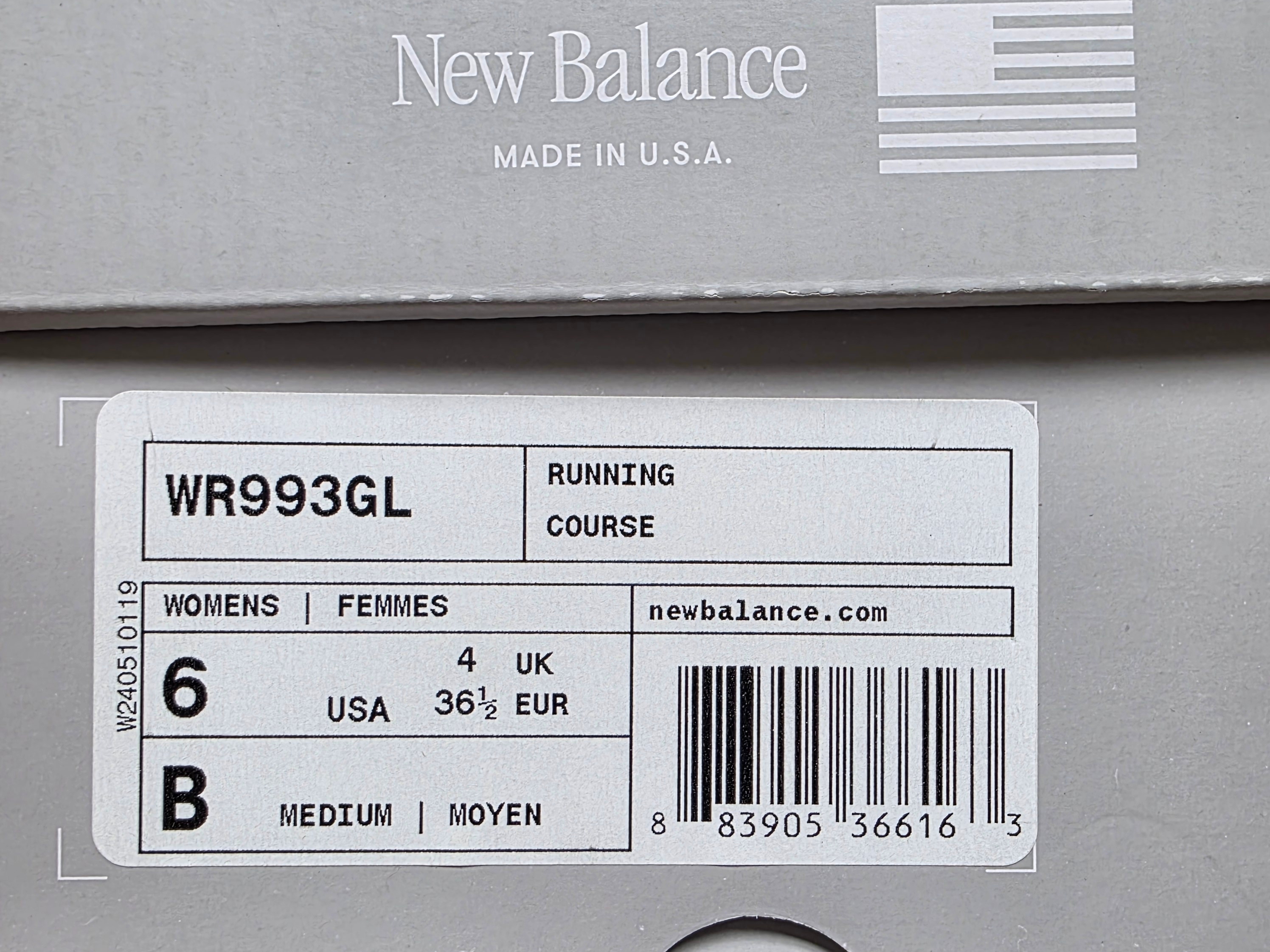 (W) New Balance 993 Made in USA Grey - B Standard 착용 스타일 - 5