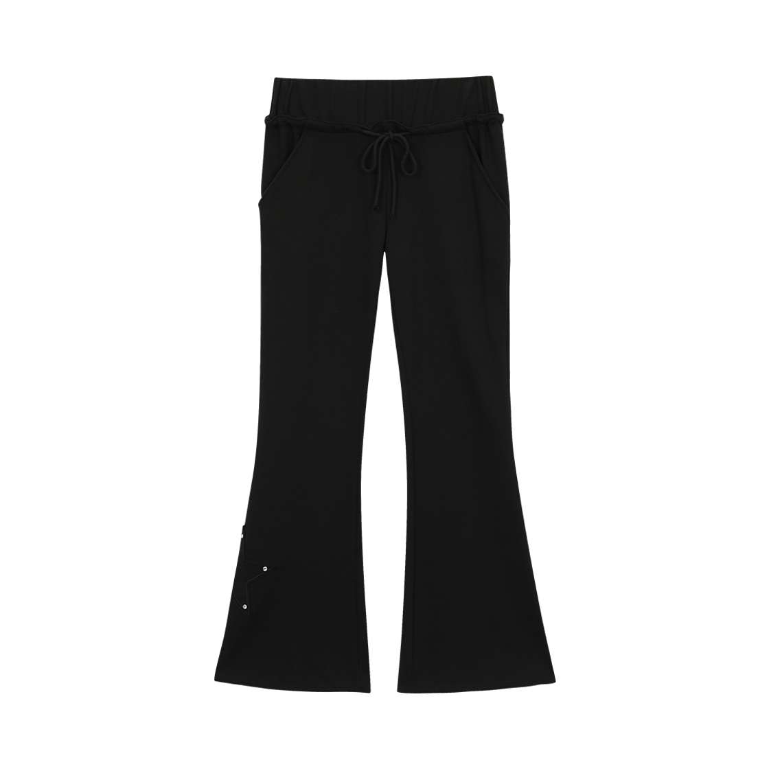 GL25SPBT02BK Gila Archive Star Patched Bootcut Sweatpants Black
