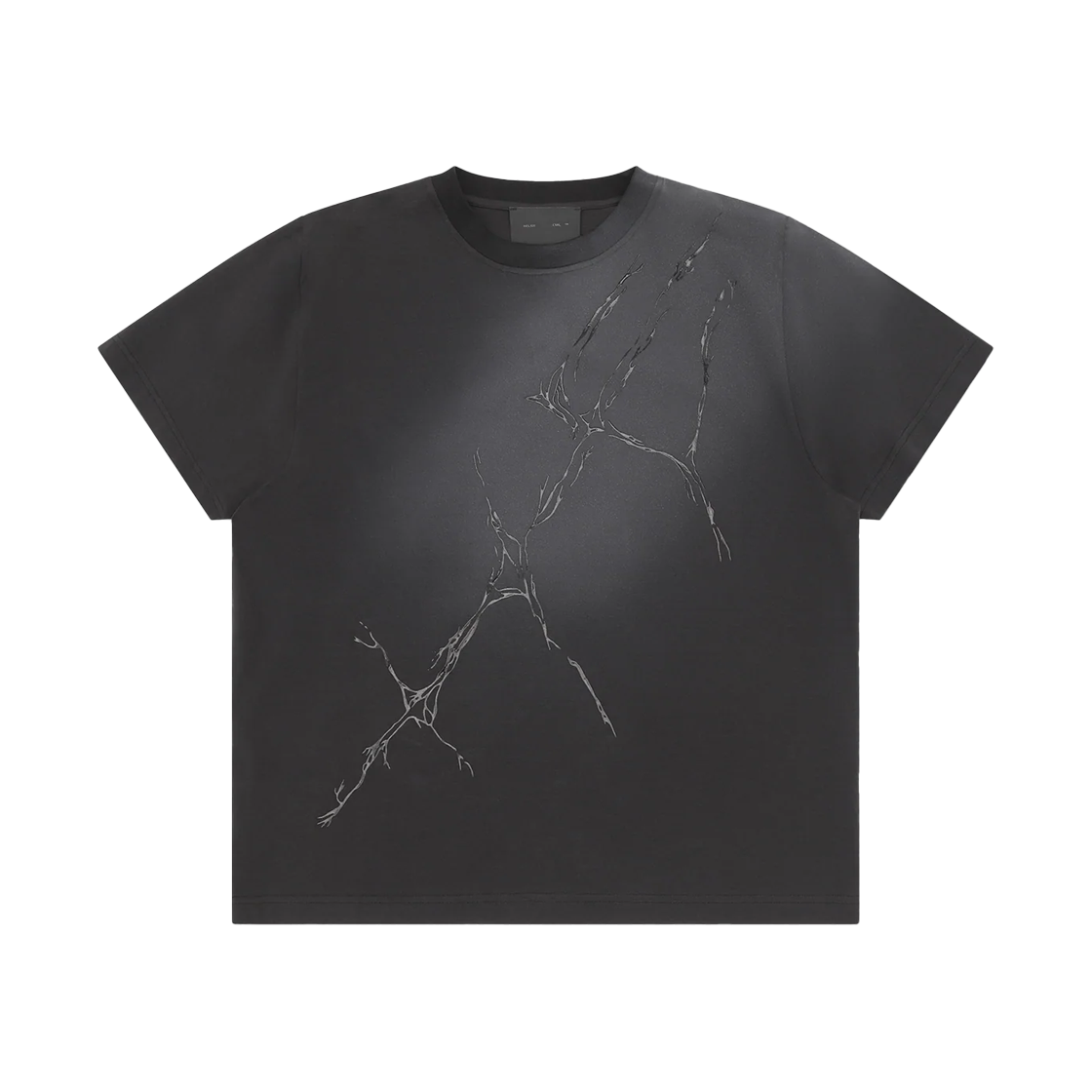 KM5ATSSHE04BK Heliot Emil Fluxus Tee Black - 25SS