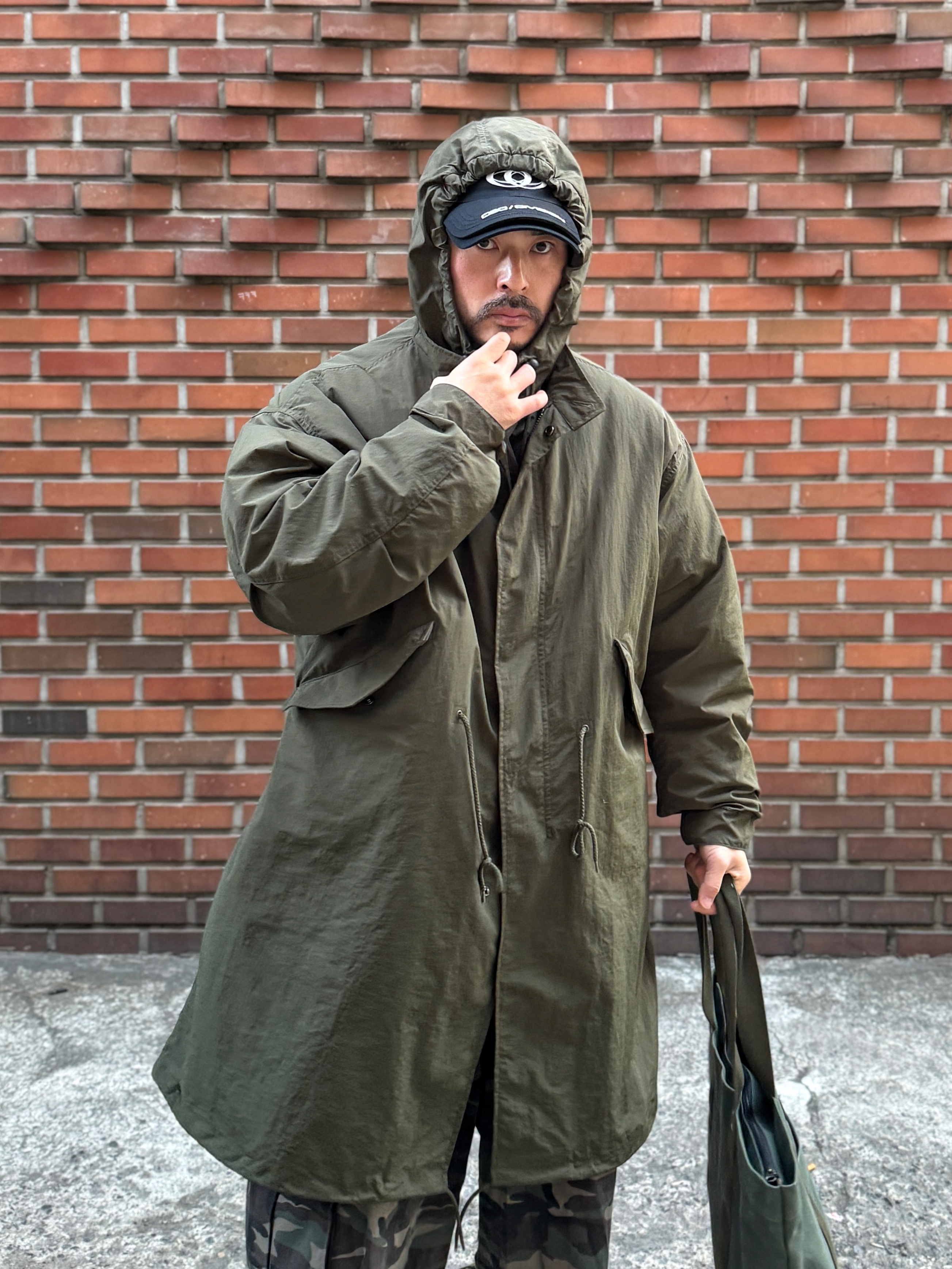 Civision by CSC Double Brim Cap Black, Dr. Martens 1460 Smooth Boots Black 착용 스타일 - 5