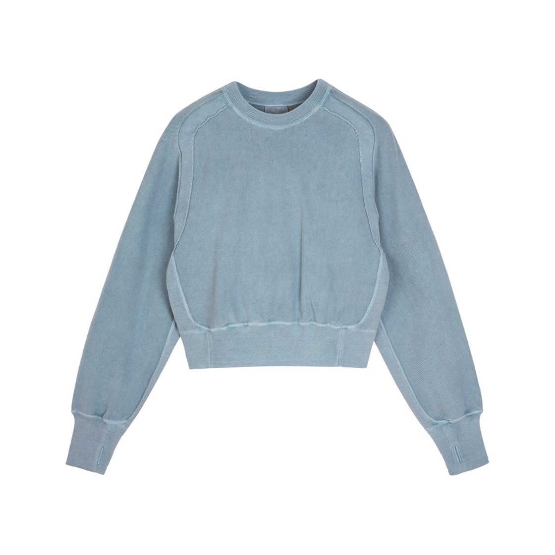 [KREAM 단독] 지안 예 오빗 탑 다이드 아쿠아 - 25SS([KREAM 단독] Jian Ye Orbit Top Dyed Aqua - 25SS)