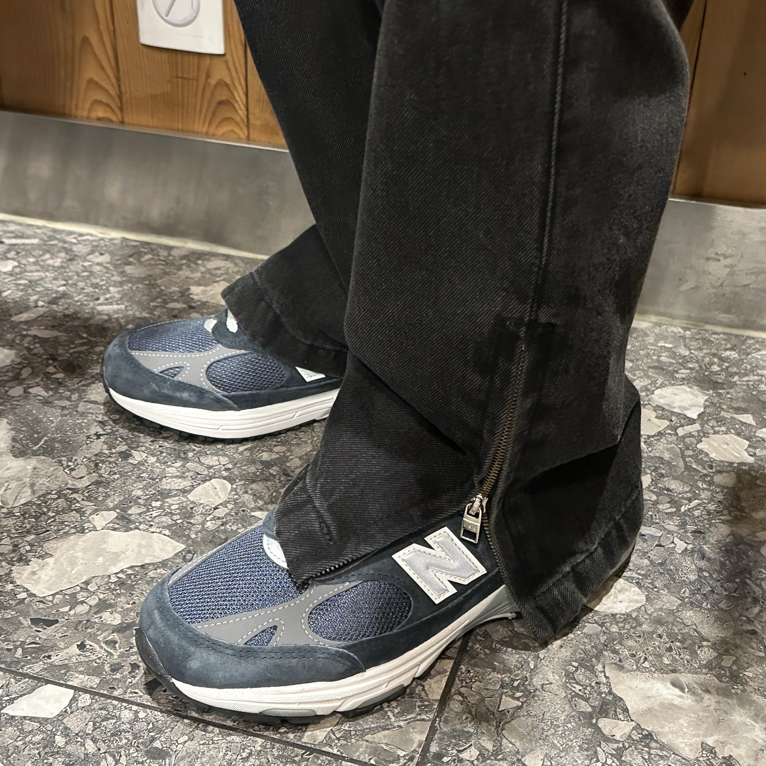New Balance 993 Made in USA Navy - D Standard 착용 스타일