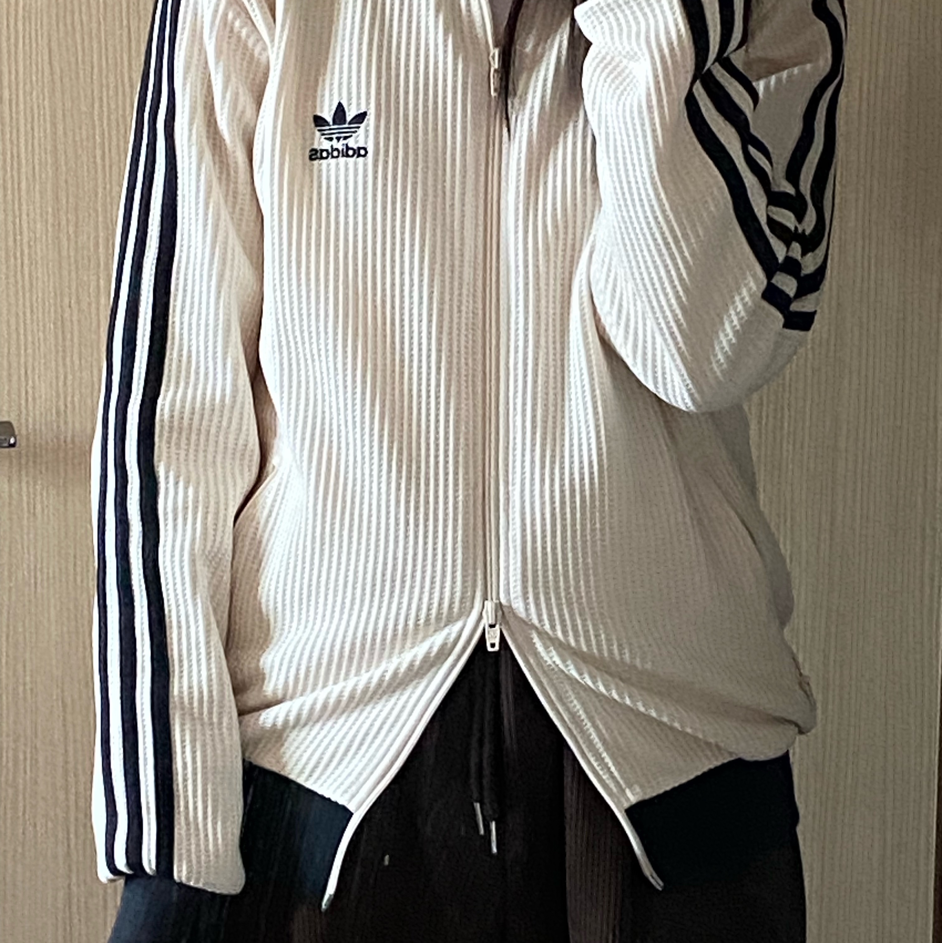 Adidas Waffle Beckenbauer Track Top Wonder White - KR Sizing 착용 스타일