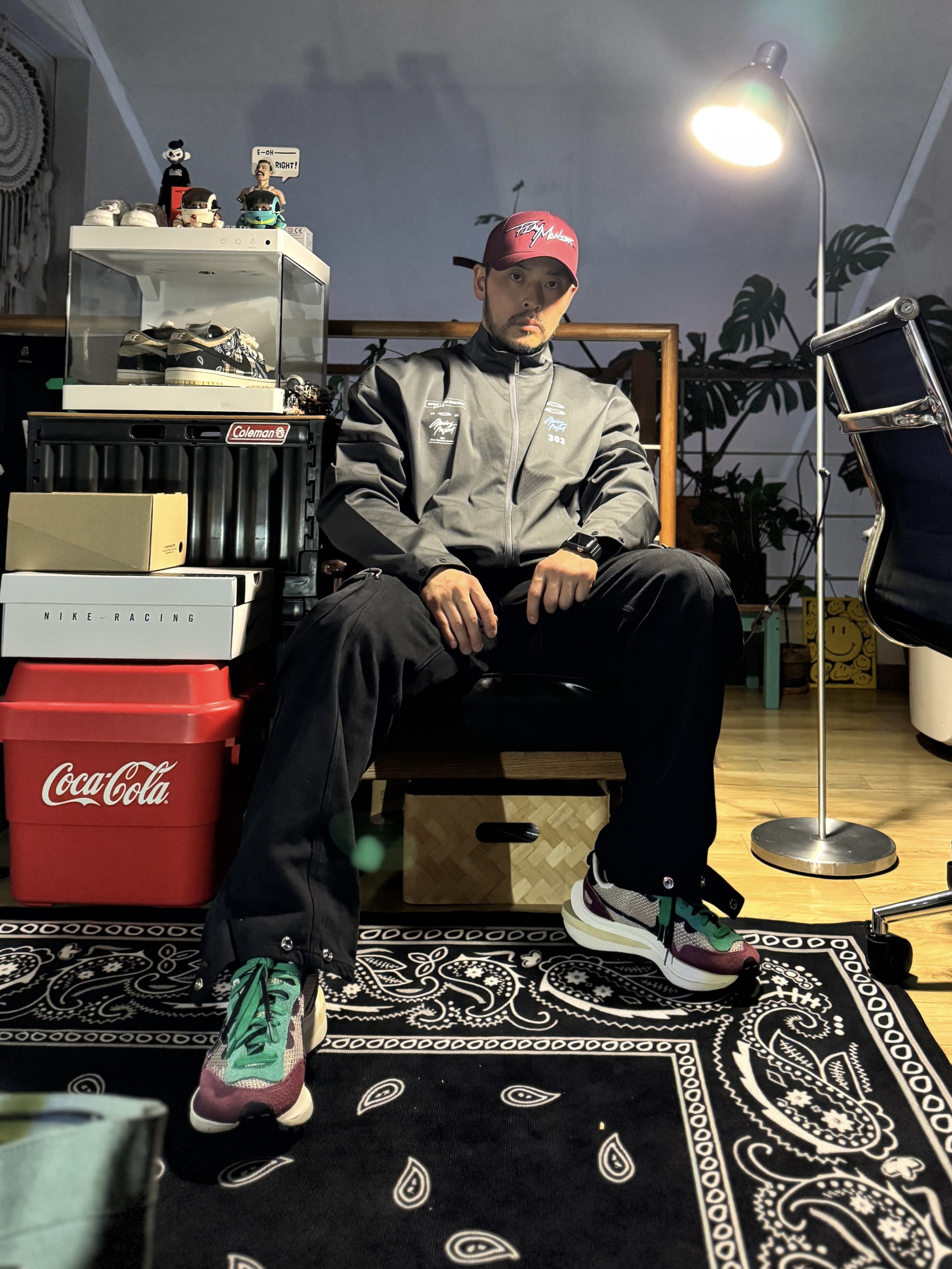Nike x Travis Scott SB Dunk Low, Nike x Sacai VaporWaffle String & Black Villain Red 착용 스타일 - 5