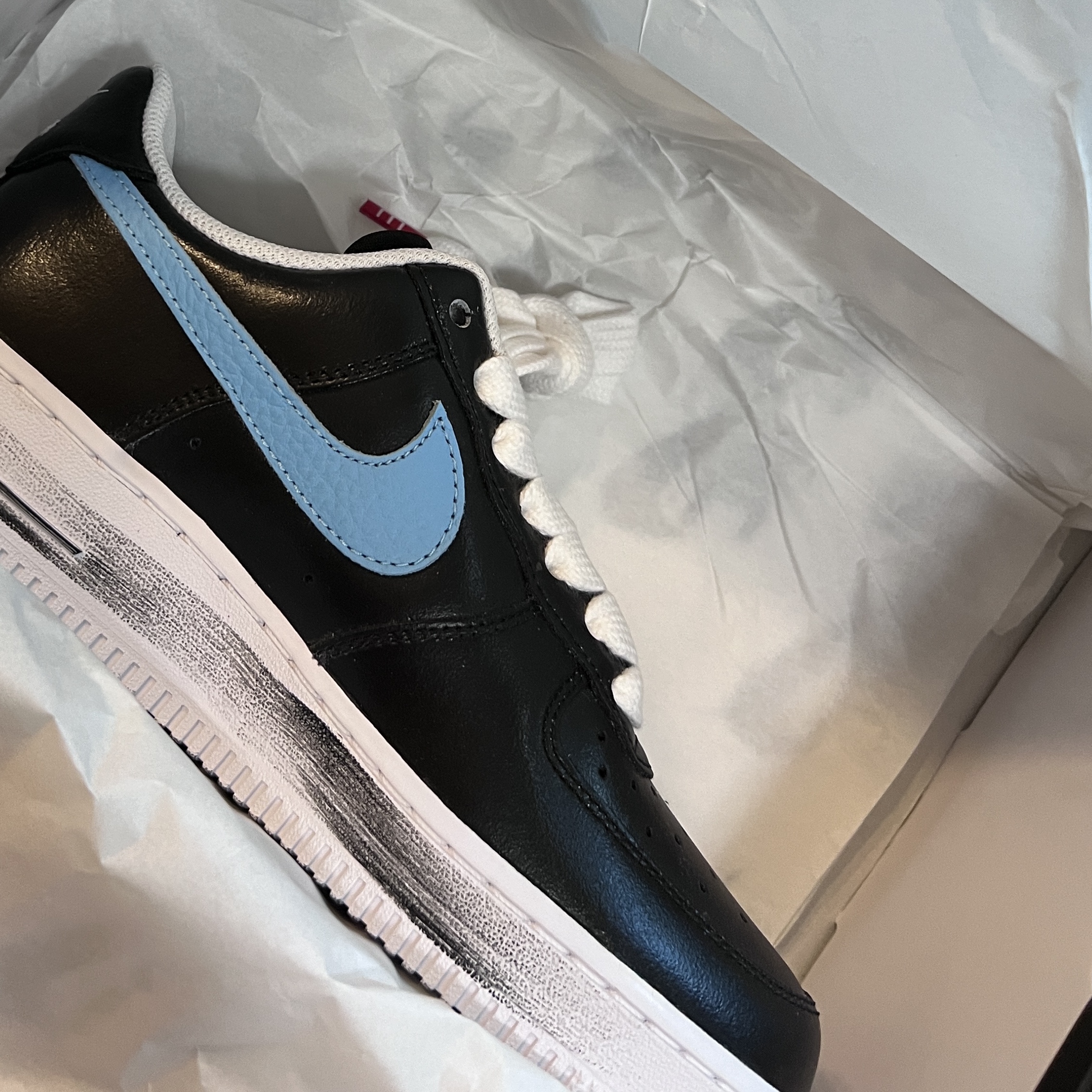 Nike x Peaceminusone Air Force 1 Low Para-Noise 3.0 Black and Multicolor 착용 스타일