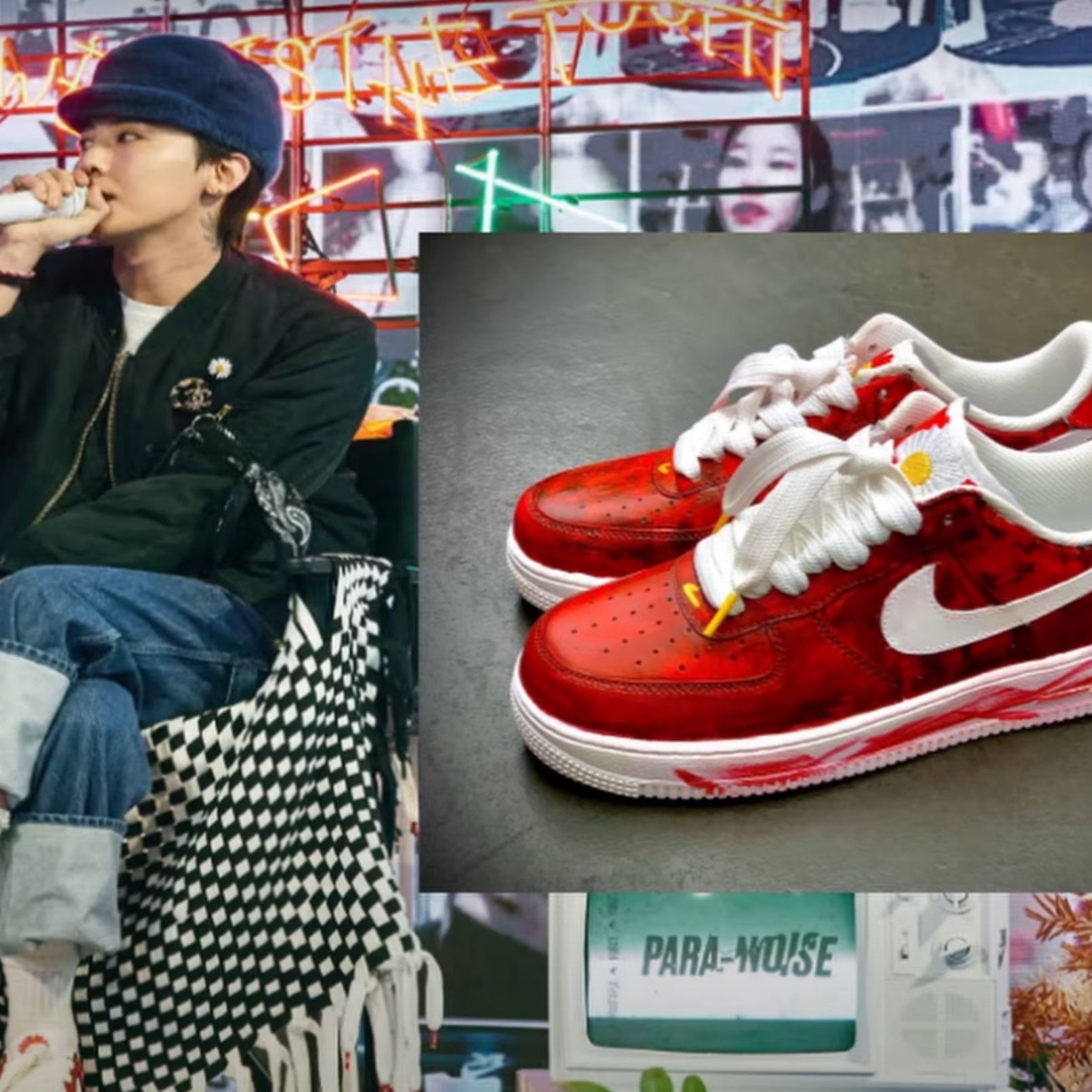 Nike x Peaceminusone Air Force 1 Low Para-Noise 3.0 Black and Multicolor, Nike x Peaceminusone Air Force 1 Low Para-Noise 착용 스타일 - 7