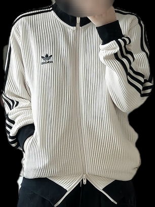 Adidas Waffle Beckenbauer Track Top Wonder White - KR Sizing 착용 스타일
